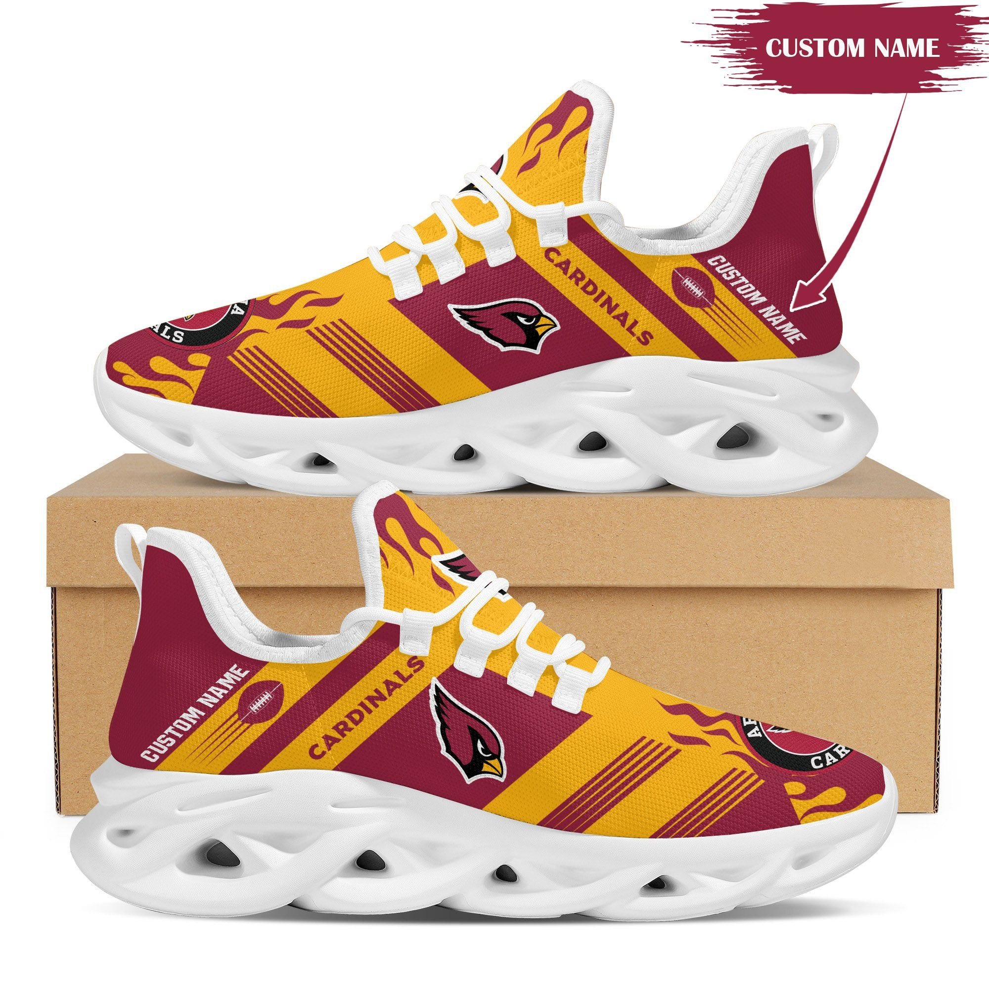 JWFancy Arizona Cardinals NFL Max Soul Shoes Sneakers For Men And Women