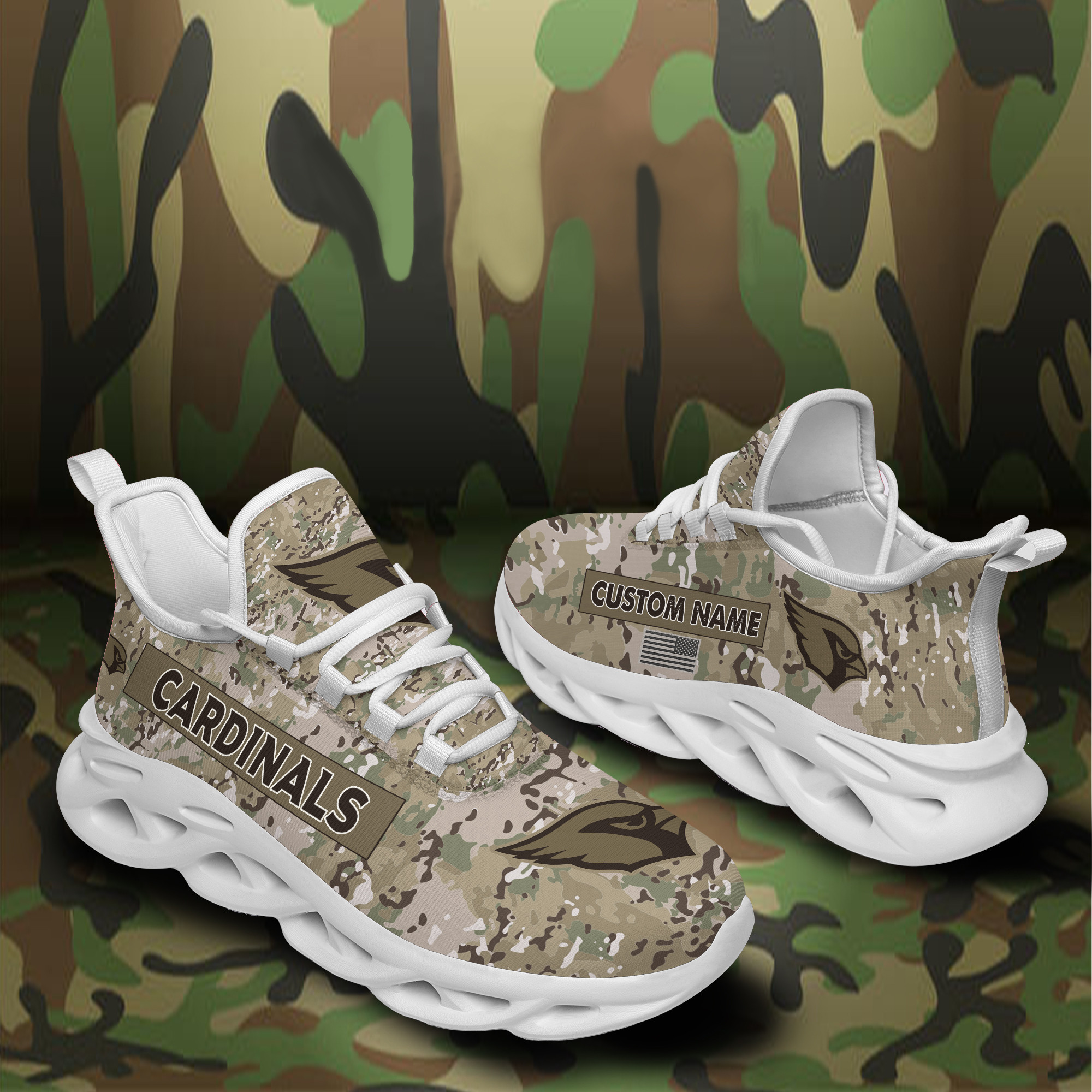 JWFancy Arizona Cardinals NFL Max Soul Shoes Sneakers For Men And Women