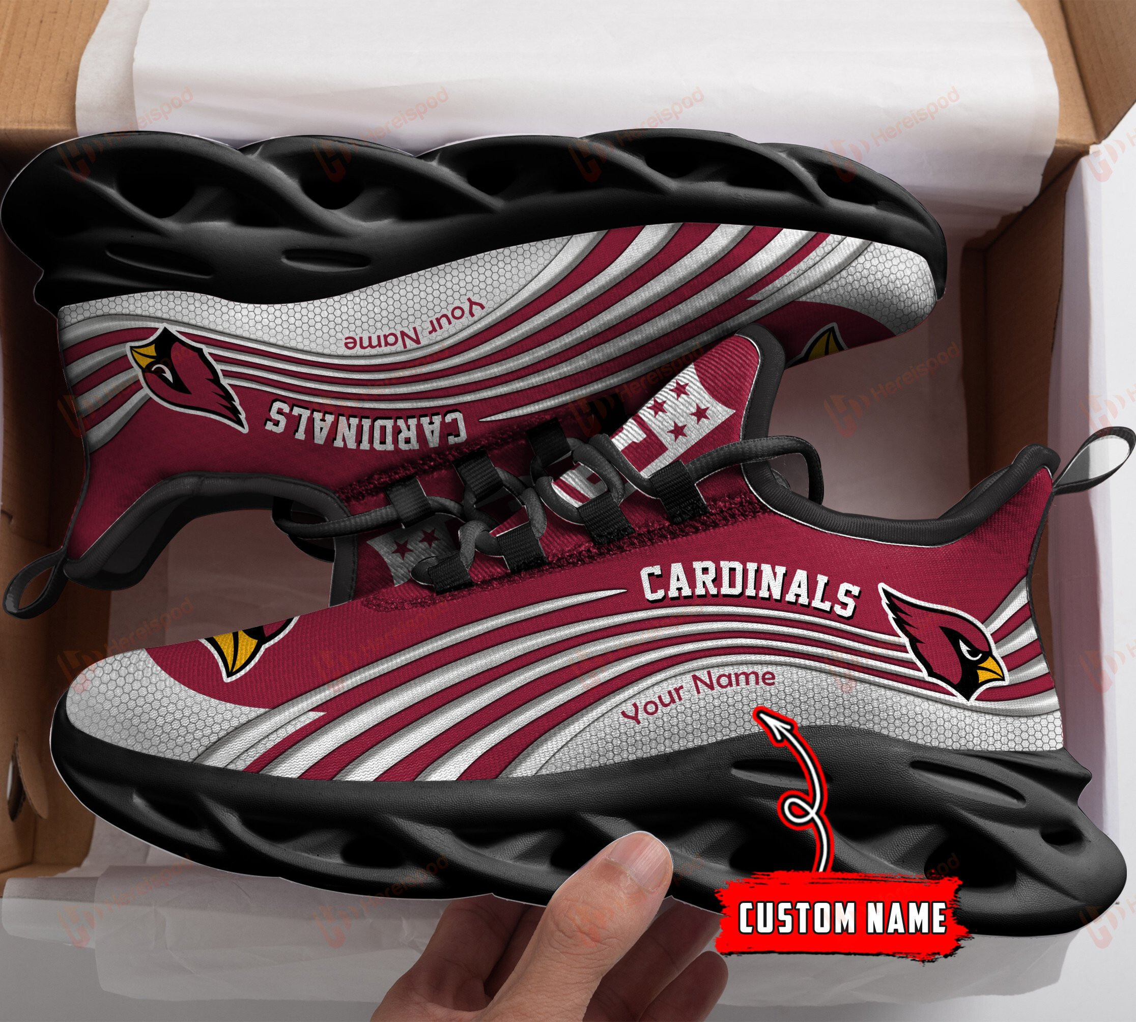 JWFancy Arizona Cardinals NFL Max Soul Shoes Sneakers For Men And Women