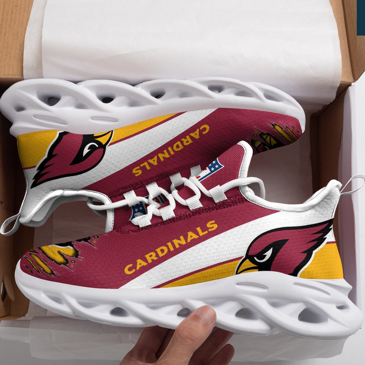 JWFancy Arizona Cardinals NFL Max Soul Shoes Sneakers For Men And Women
