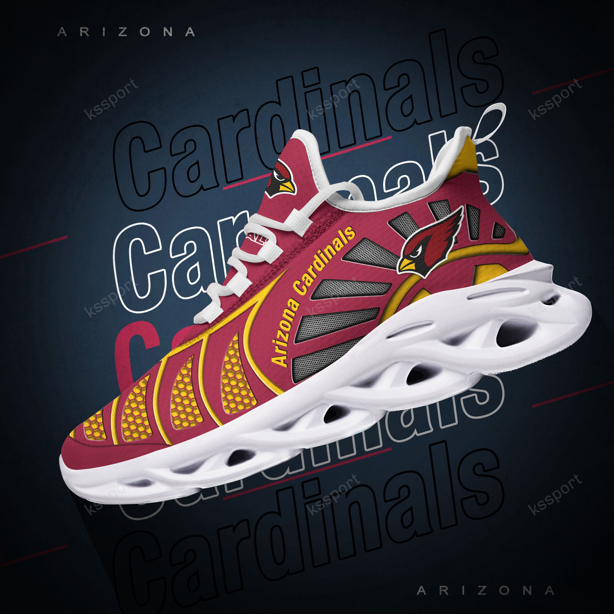 JWFancy Arizona Cardinals NFL Max Soul Shoes Sneakers For Men And Women