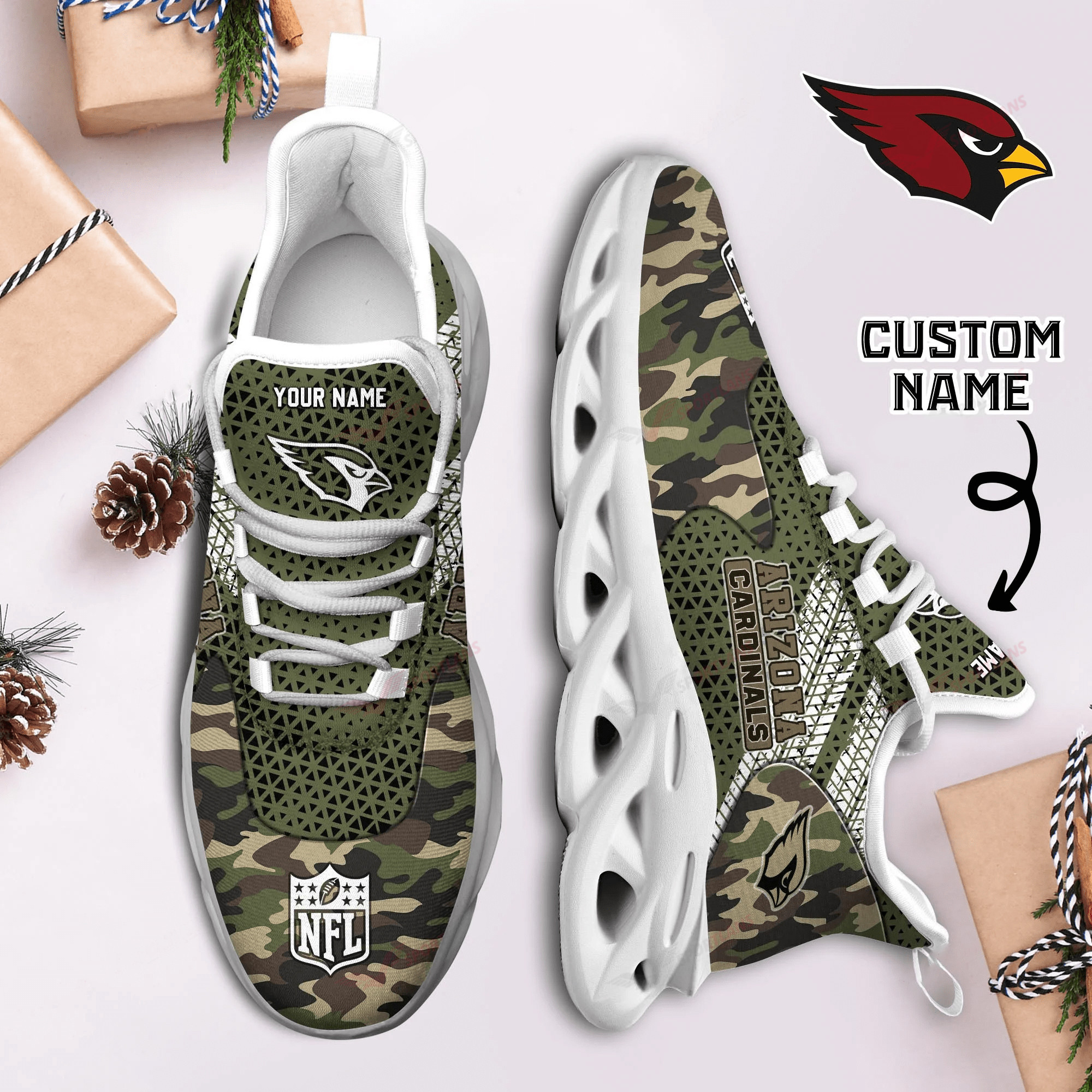 JWFancy Arizona Cardinals NFL Max Soul Shoes Sneakers For Men And Women