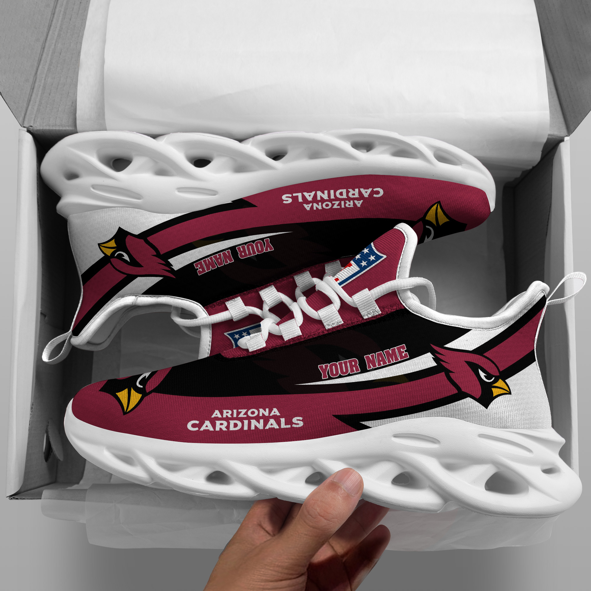 JWFancy Arizona Cardinals NFL Max Soul Shoes Sneakers For Men And Women