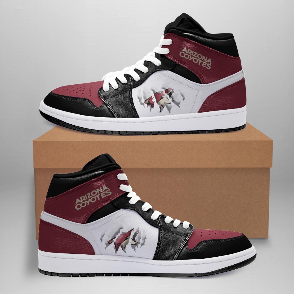 JWFancy Arizona Coyotes AJ1 High Sneakers Shoes For Men And Women