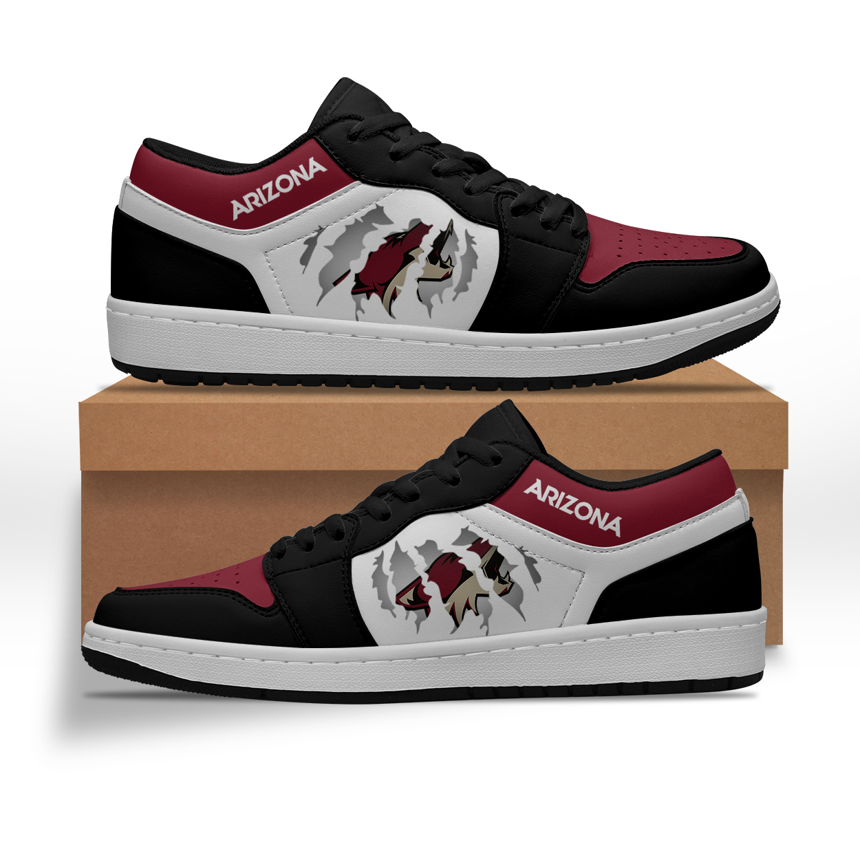 JWFancy Arizona Coyotes AJ1 Low Sneakers Shoes For Men And Women