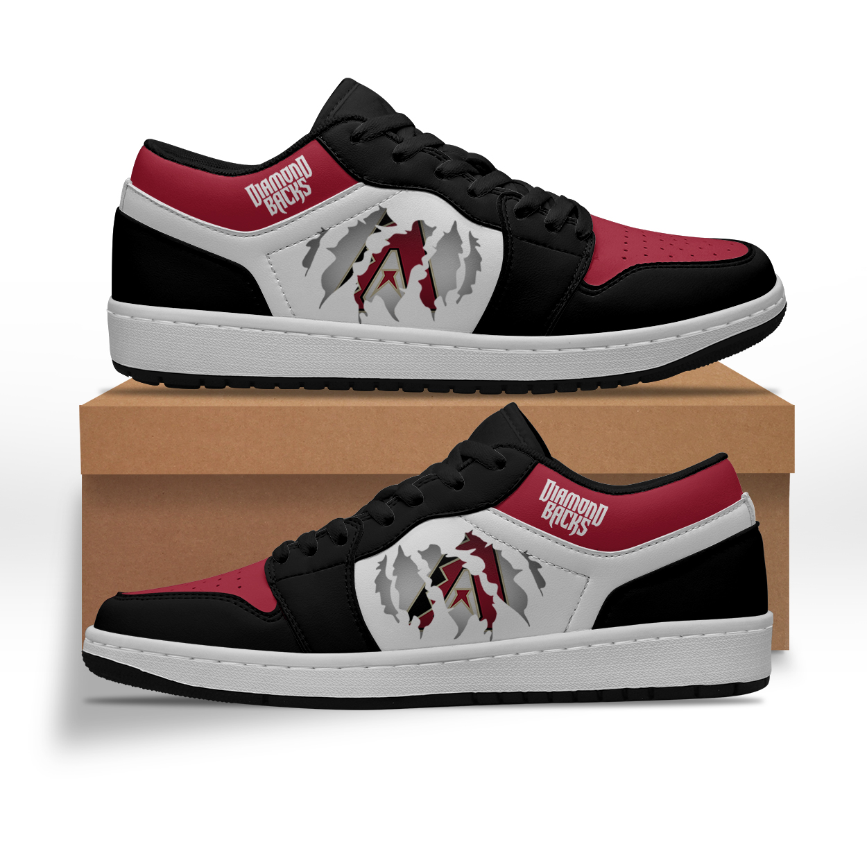 JWFancy Arizona Diamondbacks AJ1 Low Sneakers Shoes For Men And Women