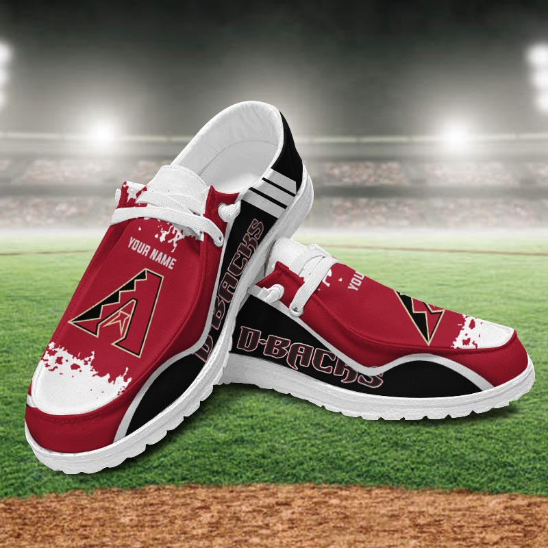 JWFancy Arizona Diamondbacks Hey Dude Shoes Wally Men's Lace Up Loafers Comfortable For Men And Women
