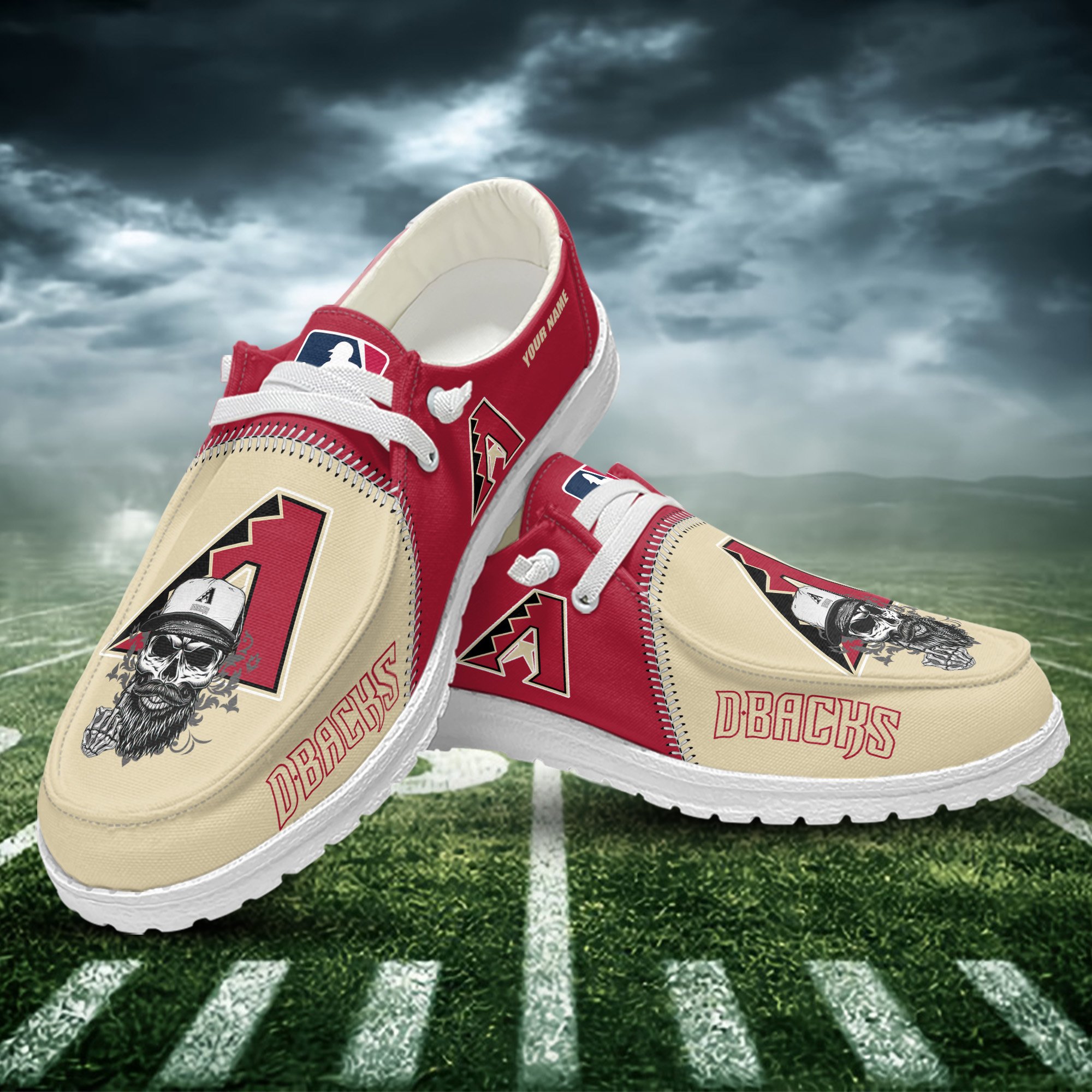 JWFancy Arizona Diamondbacks Hey Dude Shoes Wally Men's Lace Up Loafers Comfortable For Men And Women