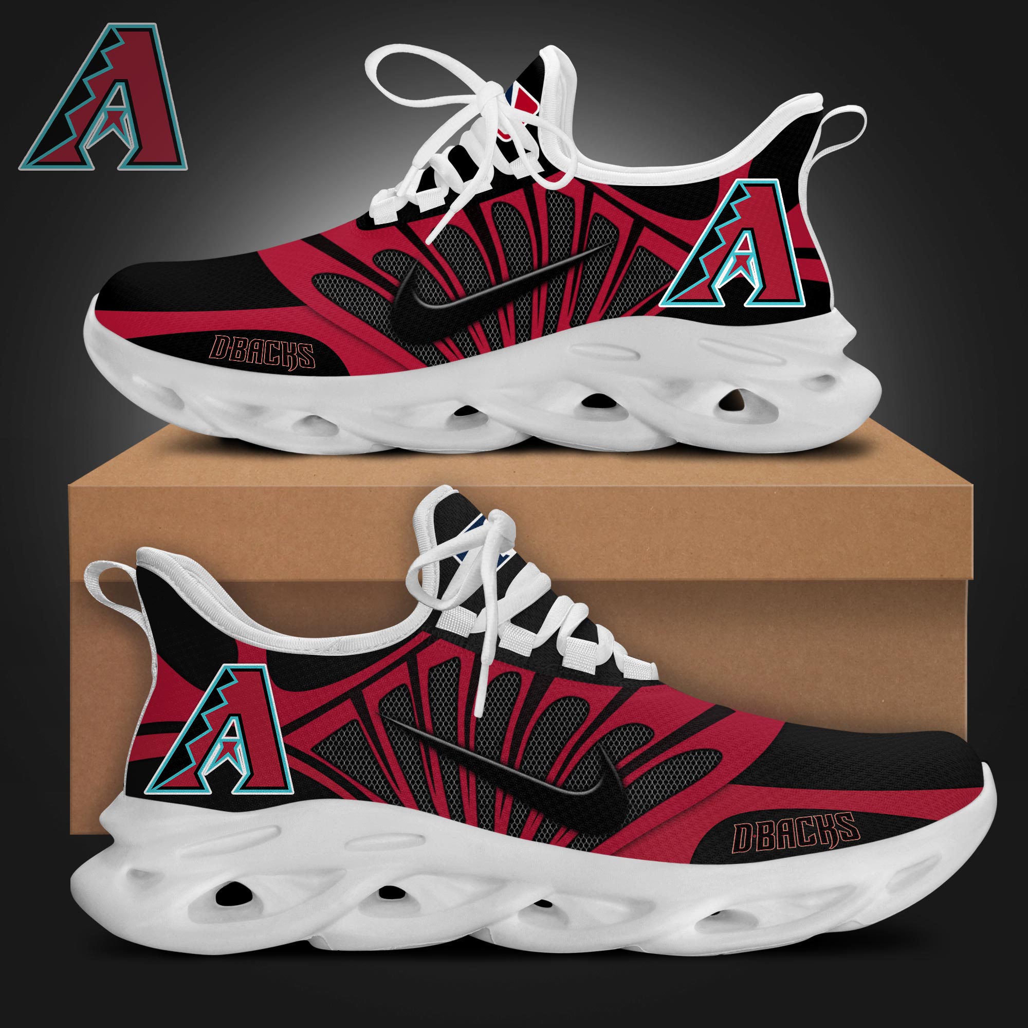 JWFancy Arizona Diamondbacks Max Soul Shoes Sneakers For Men And Women