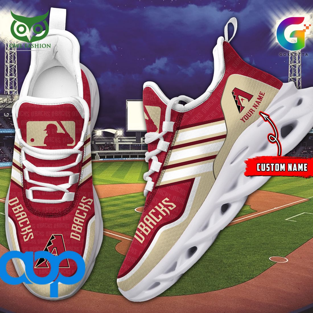 JWFancy Arizona Diamondbacks Max Soul Shoes Sneakers For Men And Women