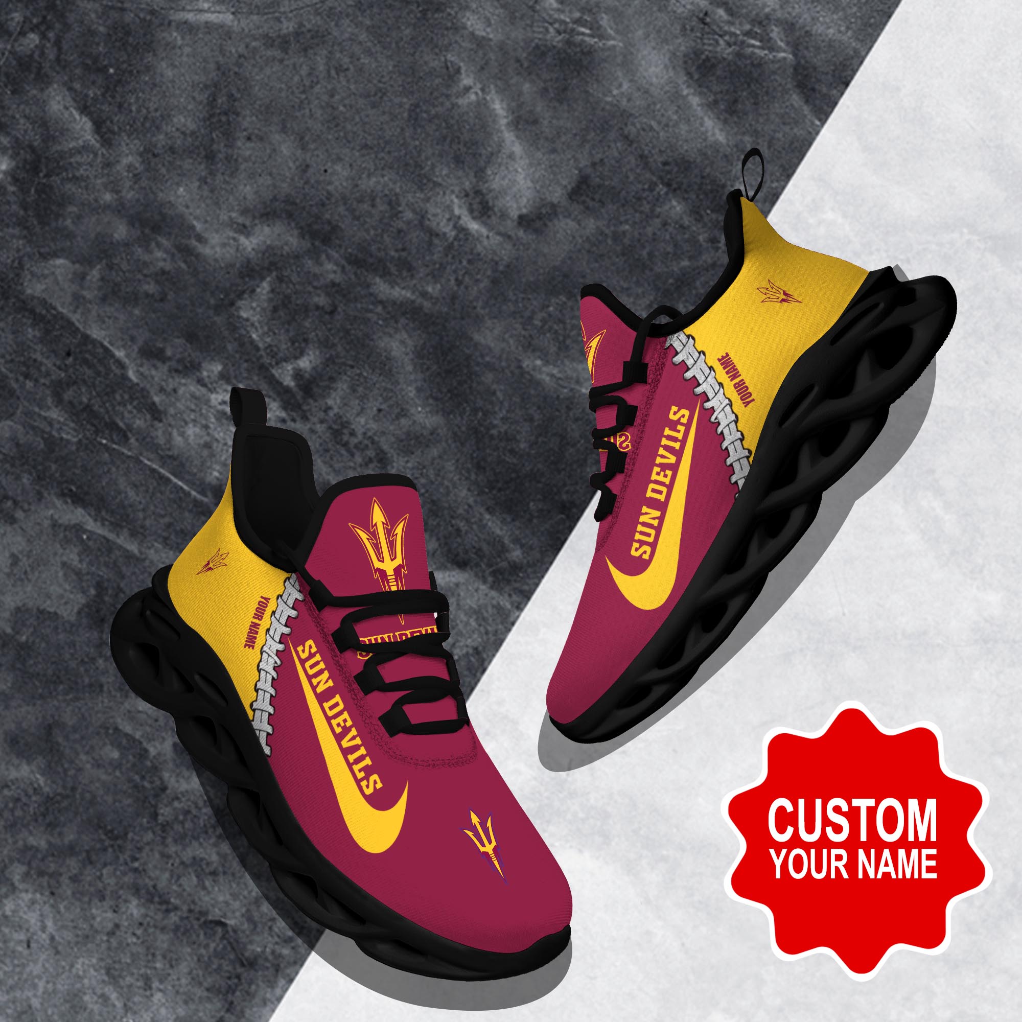 JWFancy Arizona State Sun Devils Max Soul Shoes Sneakers For Men And Women