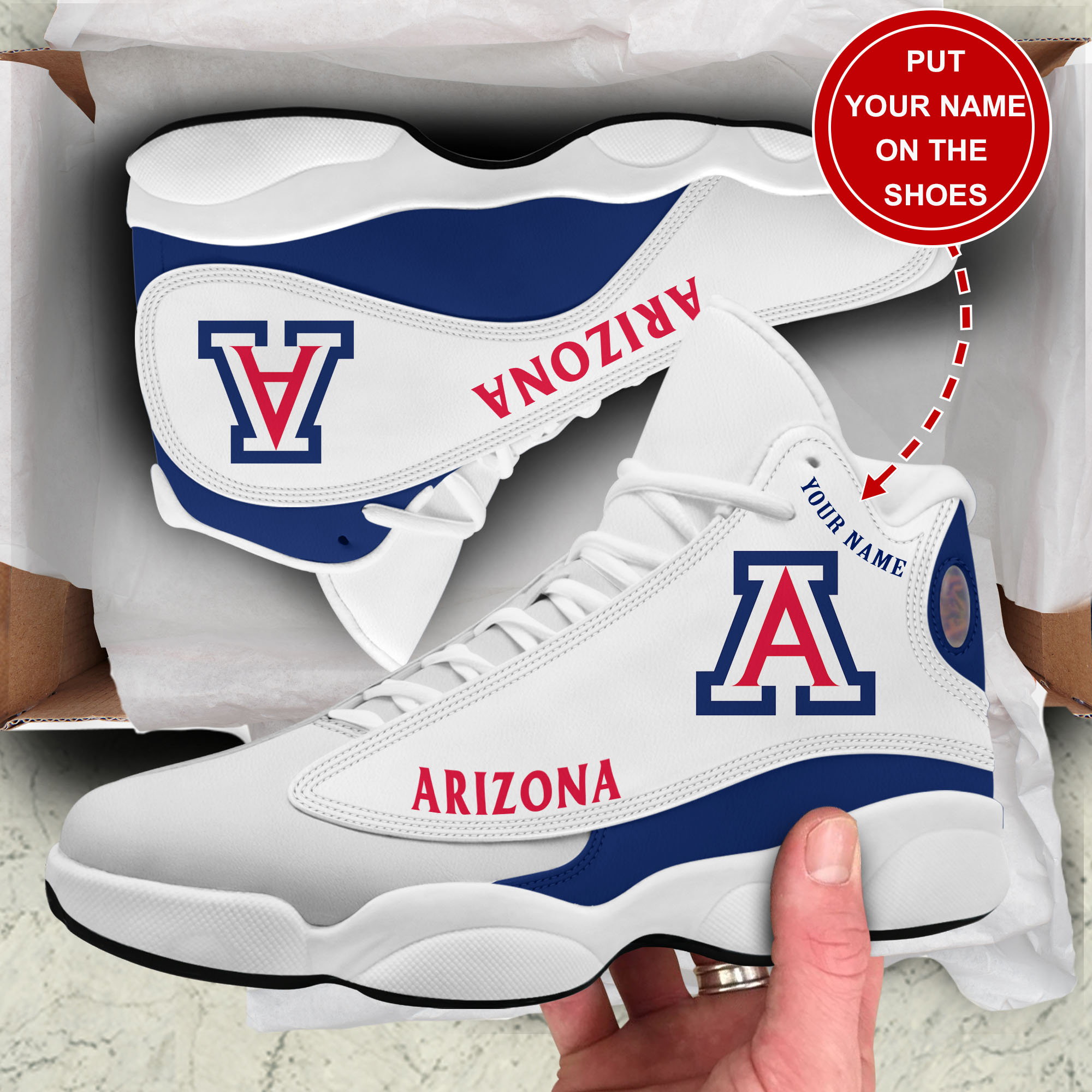 JWFancy Arizona Wildcats AJ13 Sneakers Shoes For Men And Women