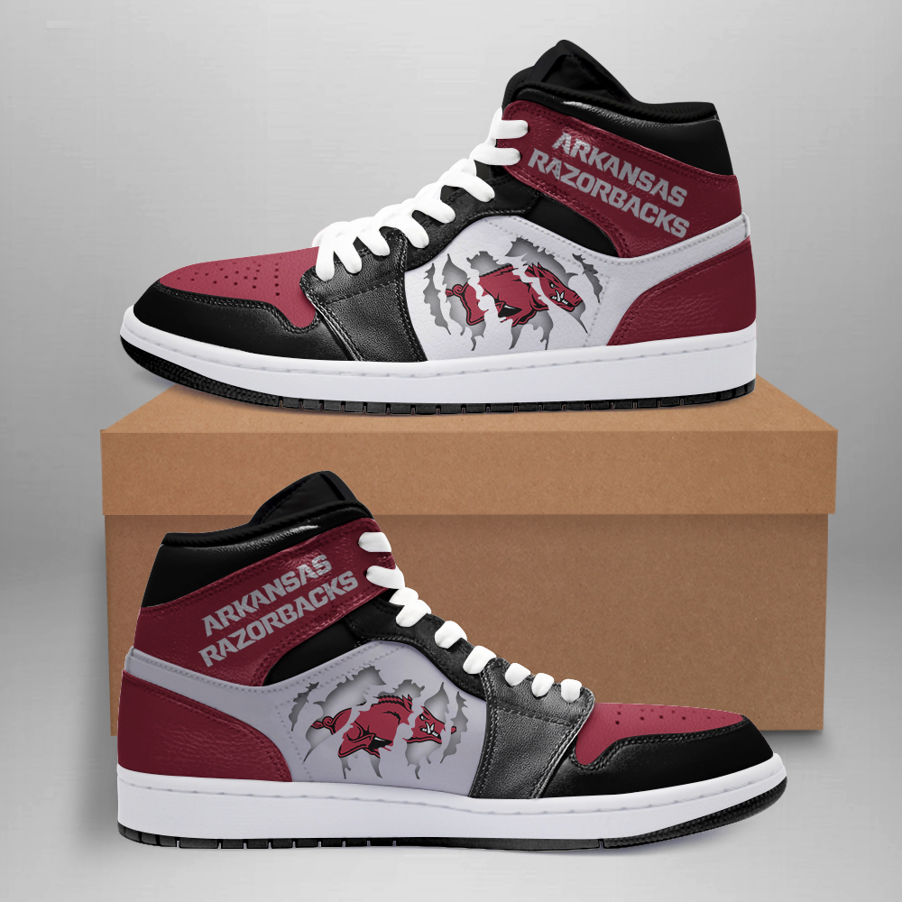 JWFancy Arkansas Razorbacks AJ1 High Sneakers Shoes For Men And Women
