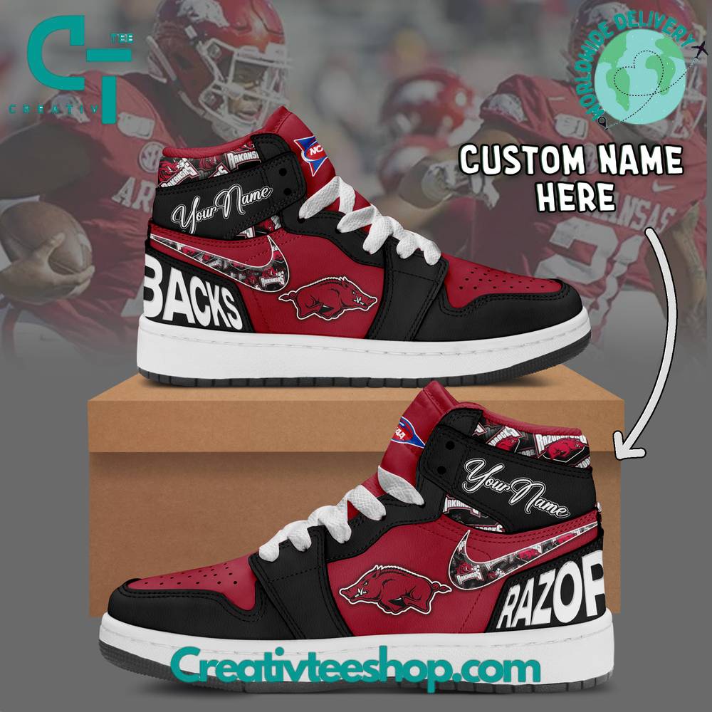 JWFancy Arkansas Razorbacks AJ1 High Sneakers Shoes For Men And Women