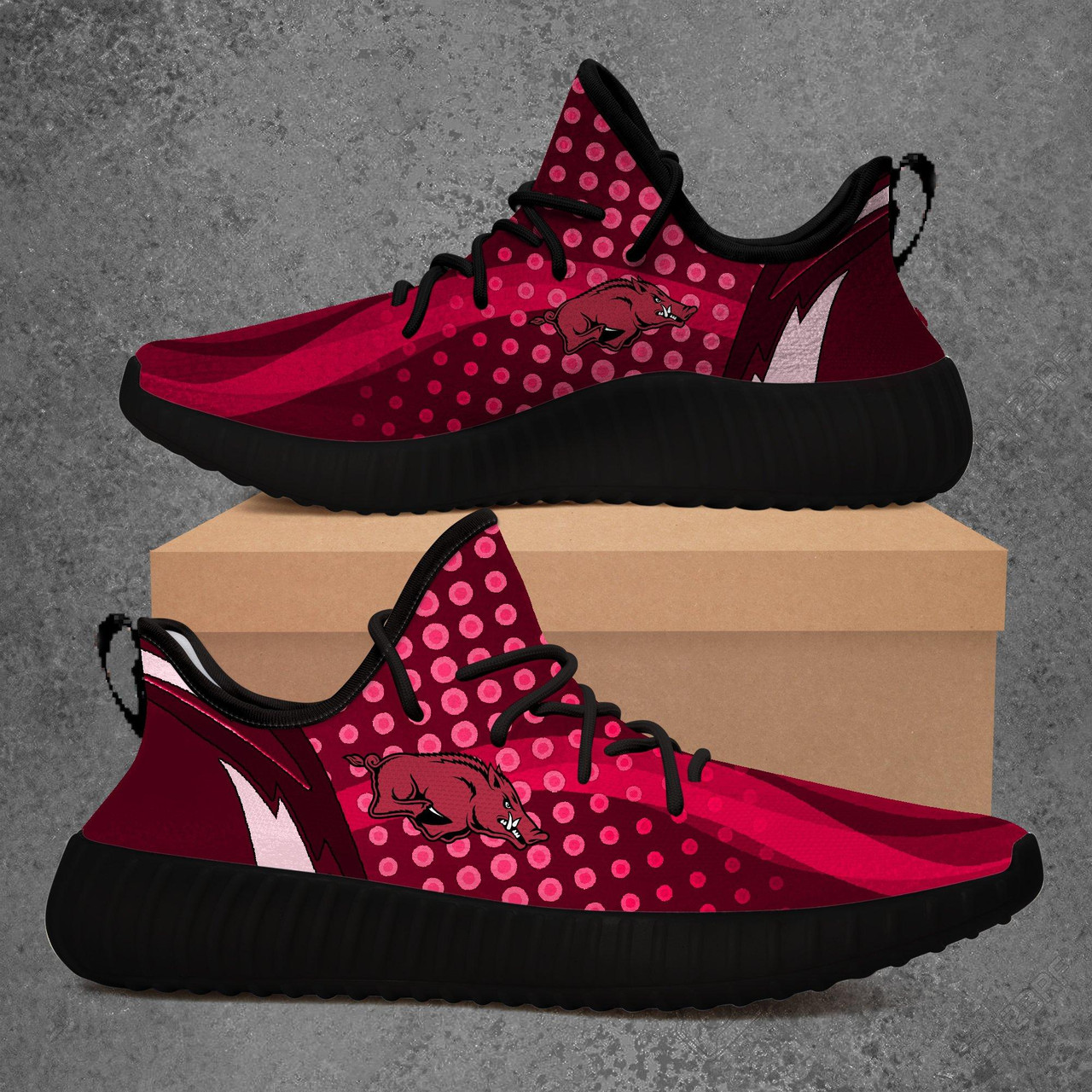 JWFancy Arkansas Razorbacks Yeezy Boost Shoes For Men And Women