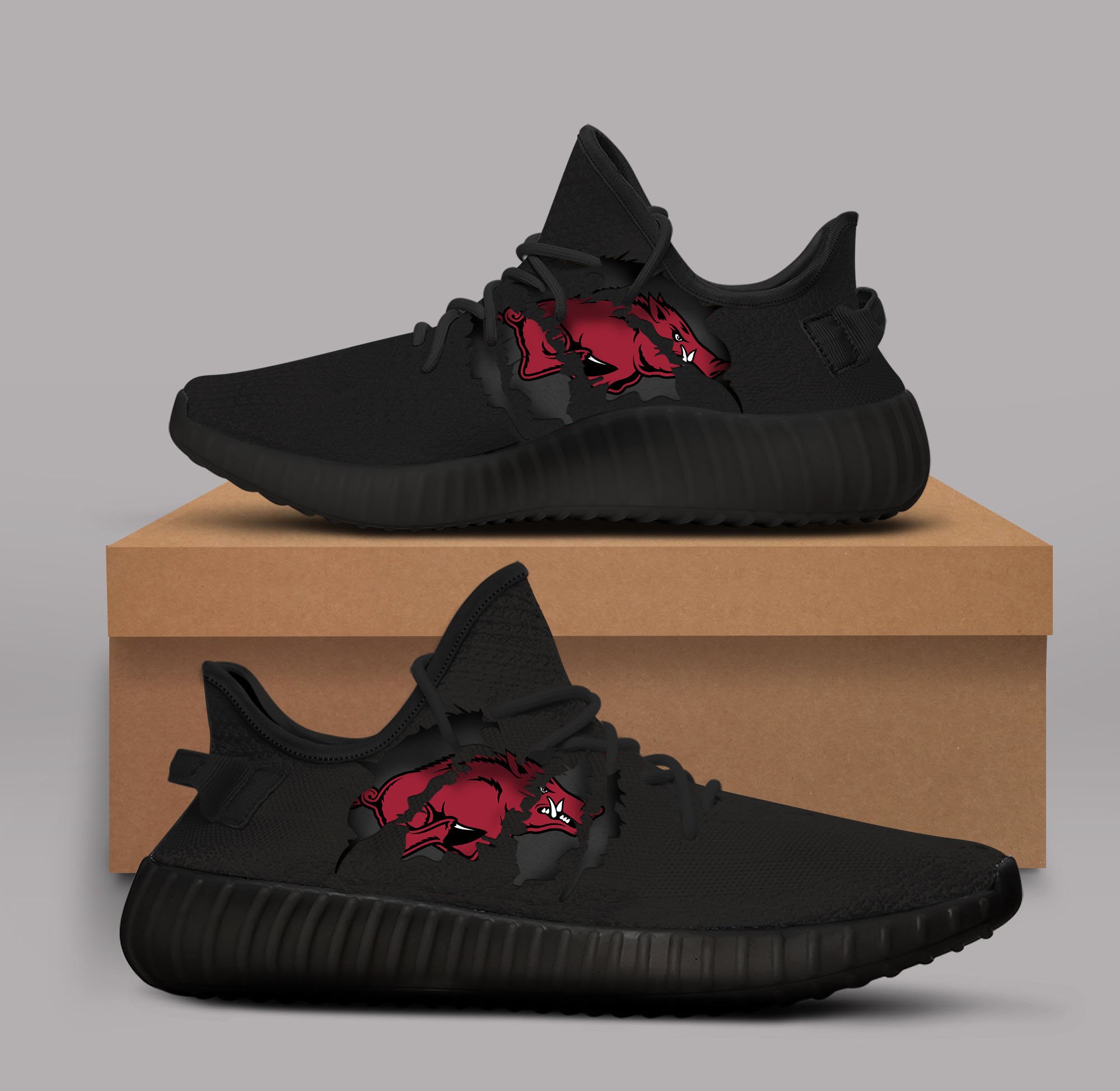 JWFancy Arkansas Razorbacks Yeezy Boost Shoes For Men And Women