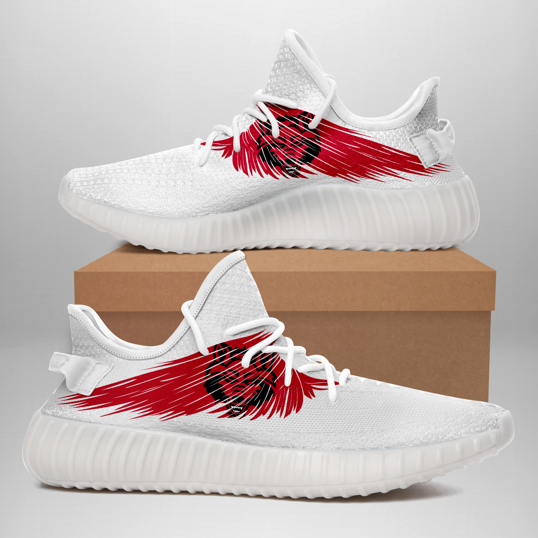 JWFancy Arkansas State Red Wolves Yeezy Boost Shoes For Men And Women