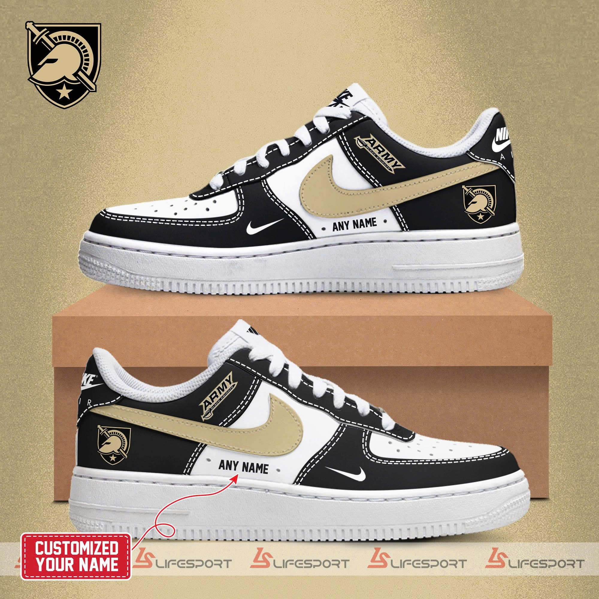 JWFancy Army Black Knights Air Low-Top Sneakers Shoes For Men And Women