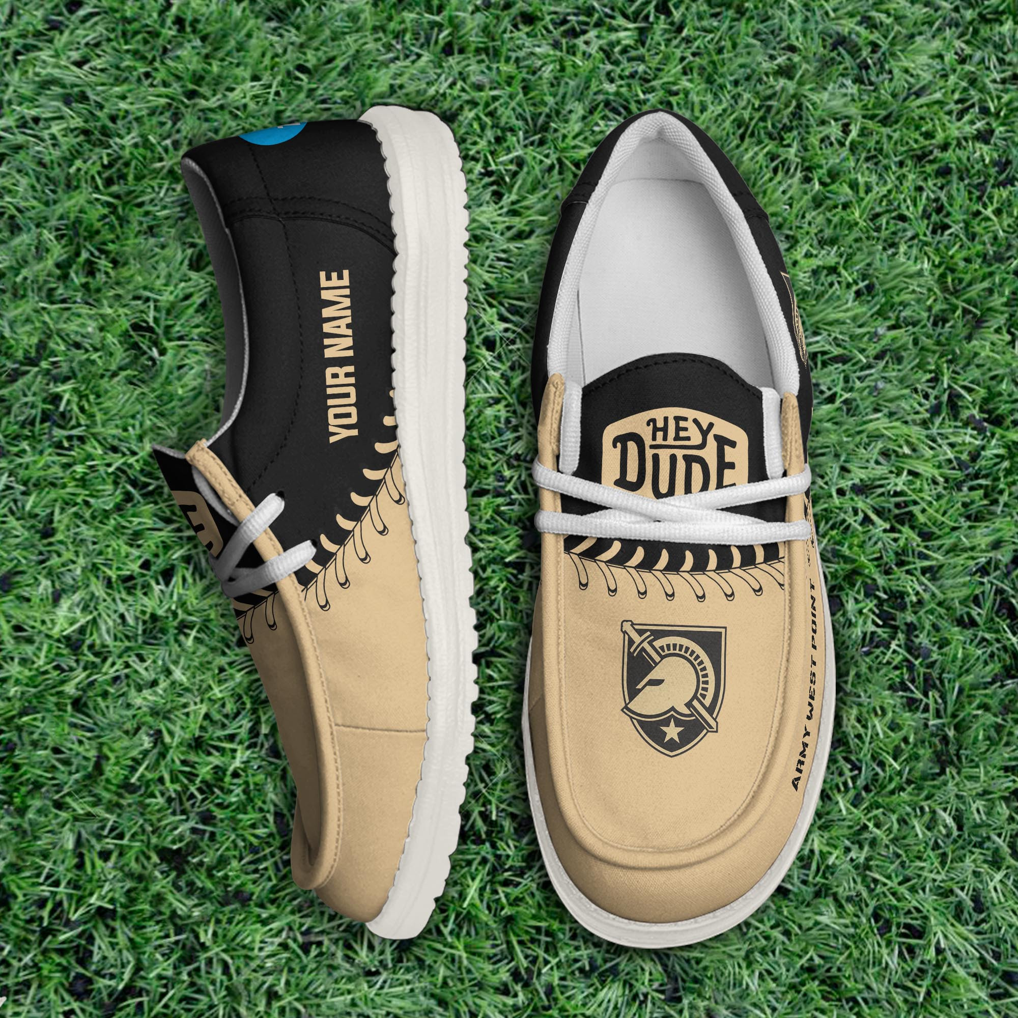 JWFancy Army Black Knights Hey Dude Shoes Wally Men's Lace Up Loafers Comfortable For Men And Women