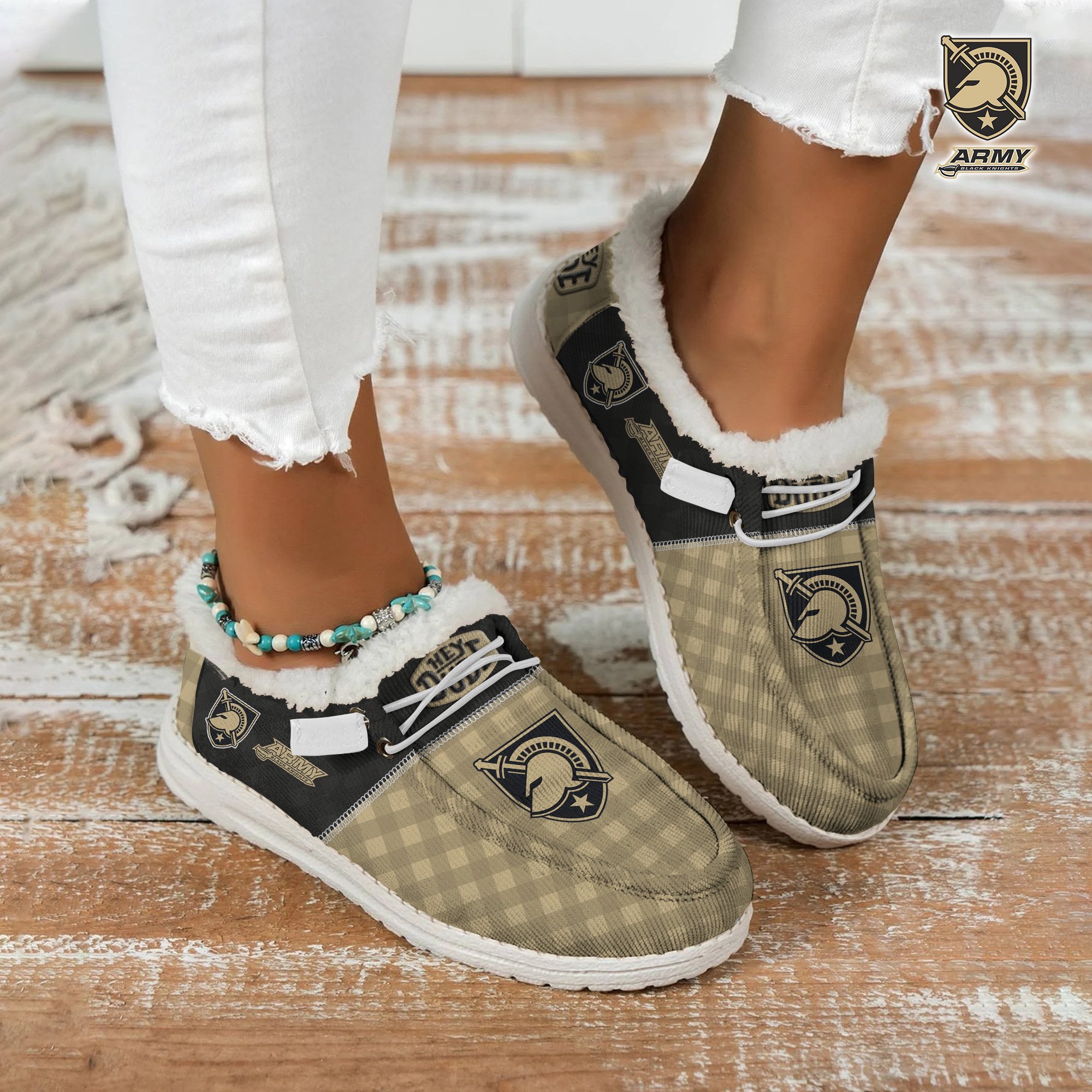 JWFancy Army Black Knights Hey Dude Shoes Wally Men's Lace Up Loafers Comfortable For Men And Women