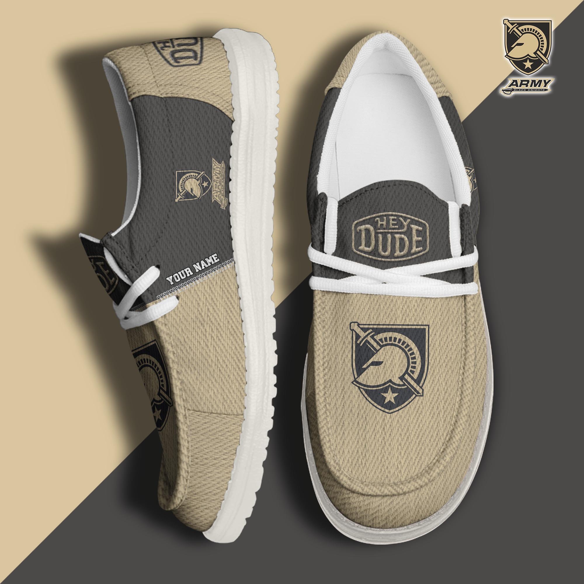 JWFancy Army Black Knights Hey Dude Shoes Wally Men's Lace Up Loafers Comfortable For Men And Women