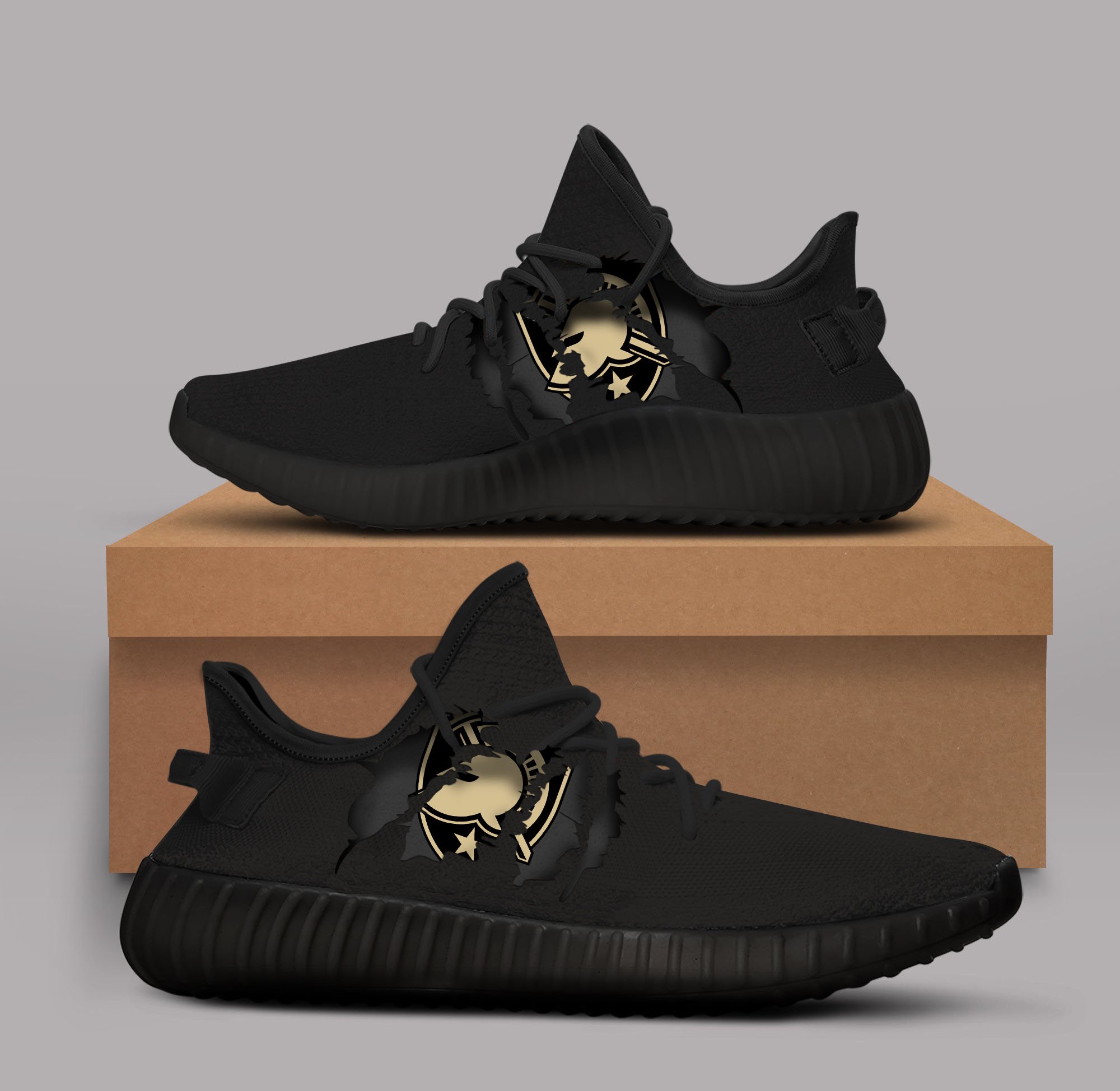 JWFancy Army Black Knights Yeezy Boost Shoes For Men And Women