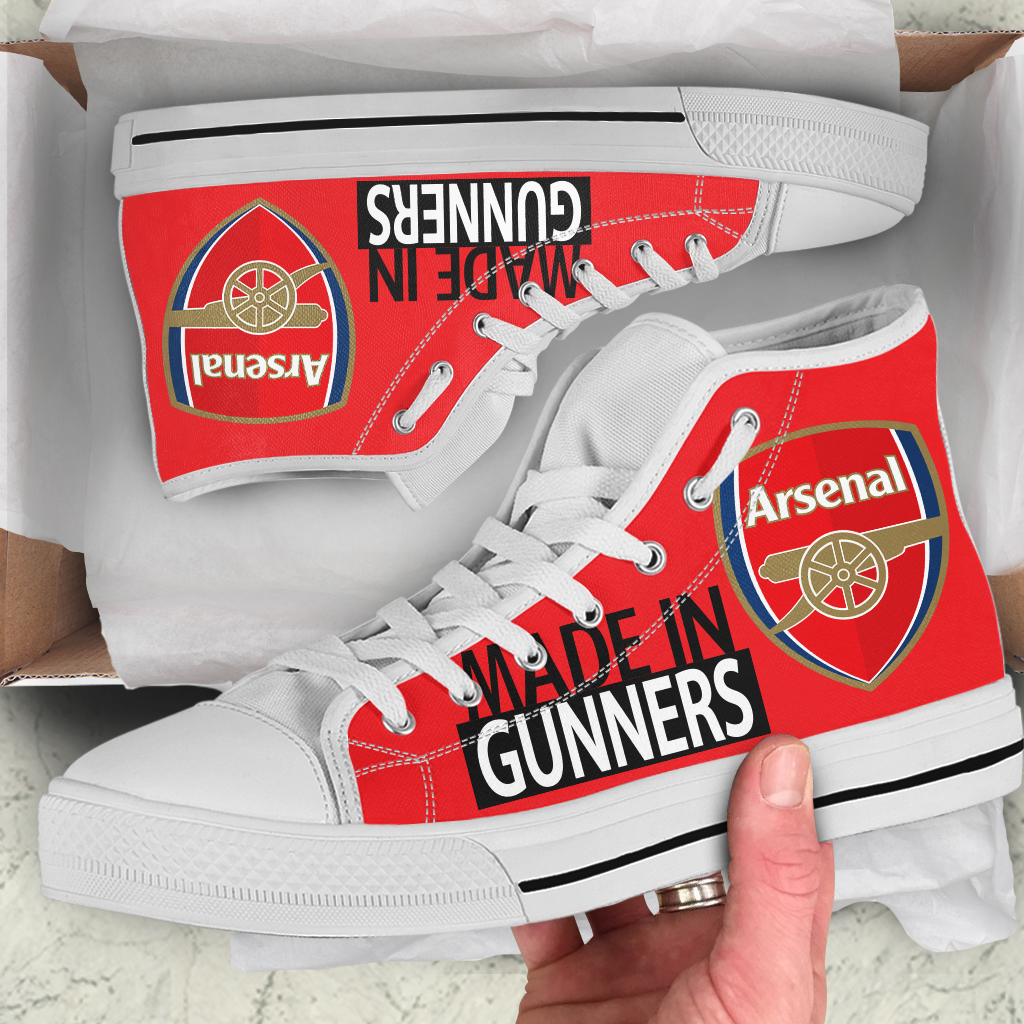 JWFancy Arsenal High Top Canvas Sneakers Shoes For Men And Women