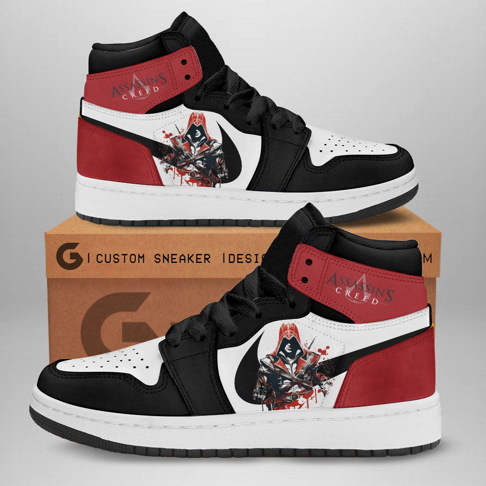 JWFancy Assassin's Creed AJ1 High Sneakers Shoes For Men And Women