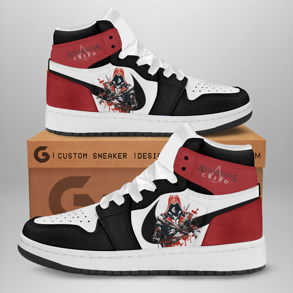 JWFancy Assassin's Creed AJ1 High Sneakers Shoes For Men And Women