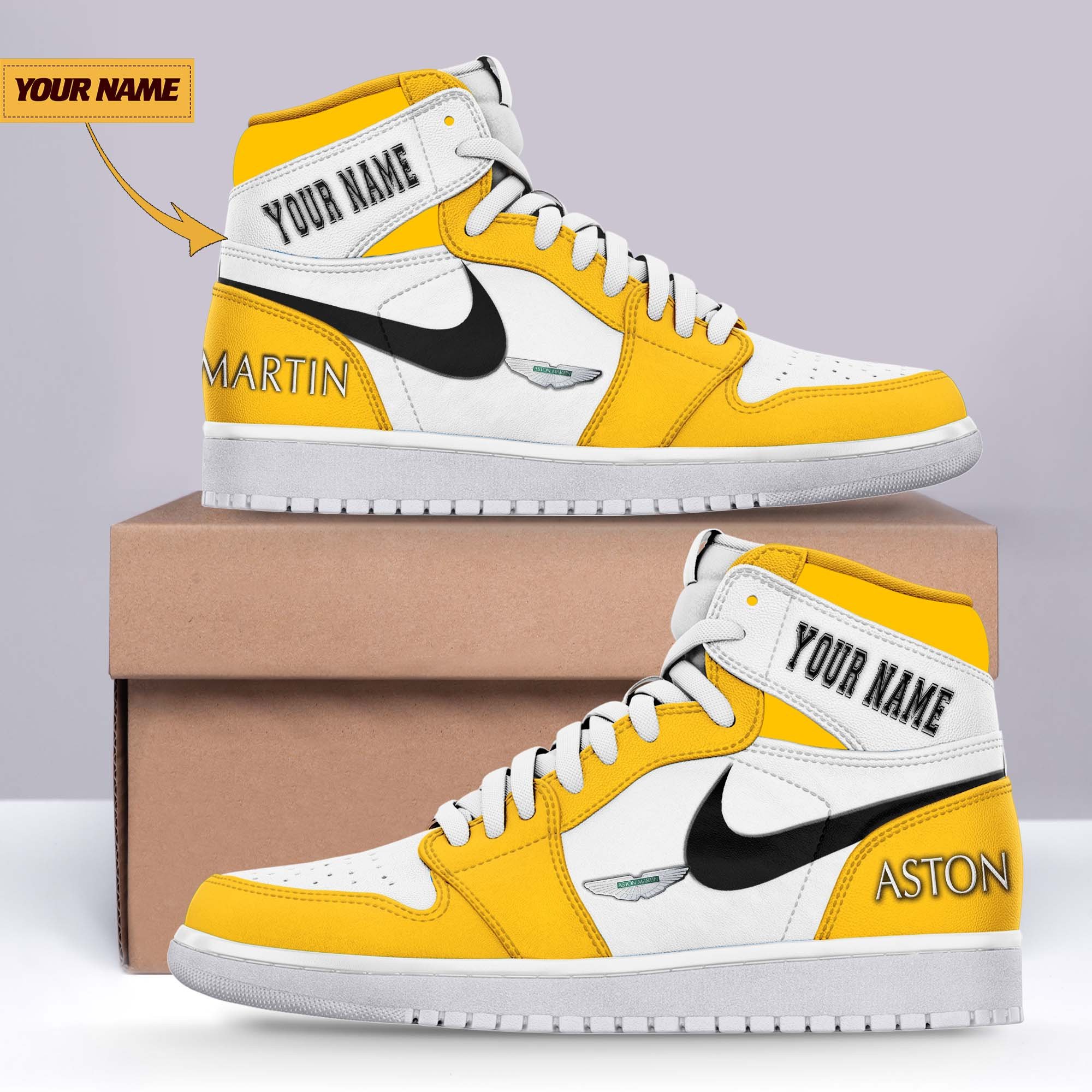 JWFancy Aston-Martin AJ1 High Sneakers Shoes For Men And Women