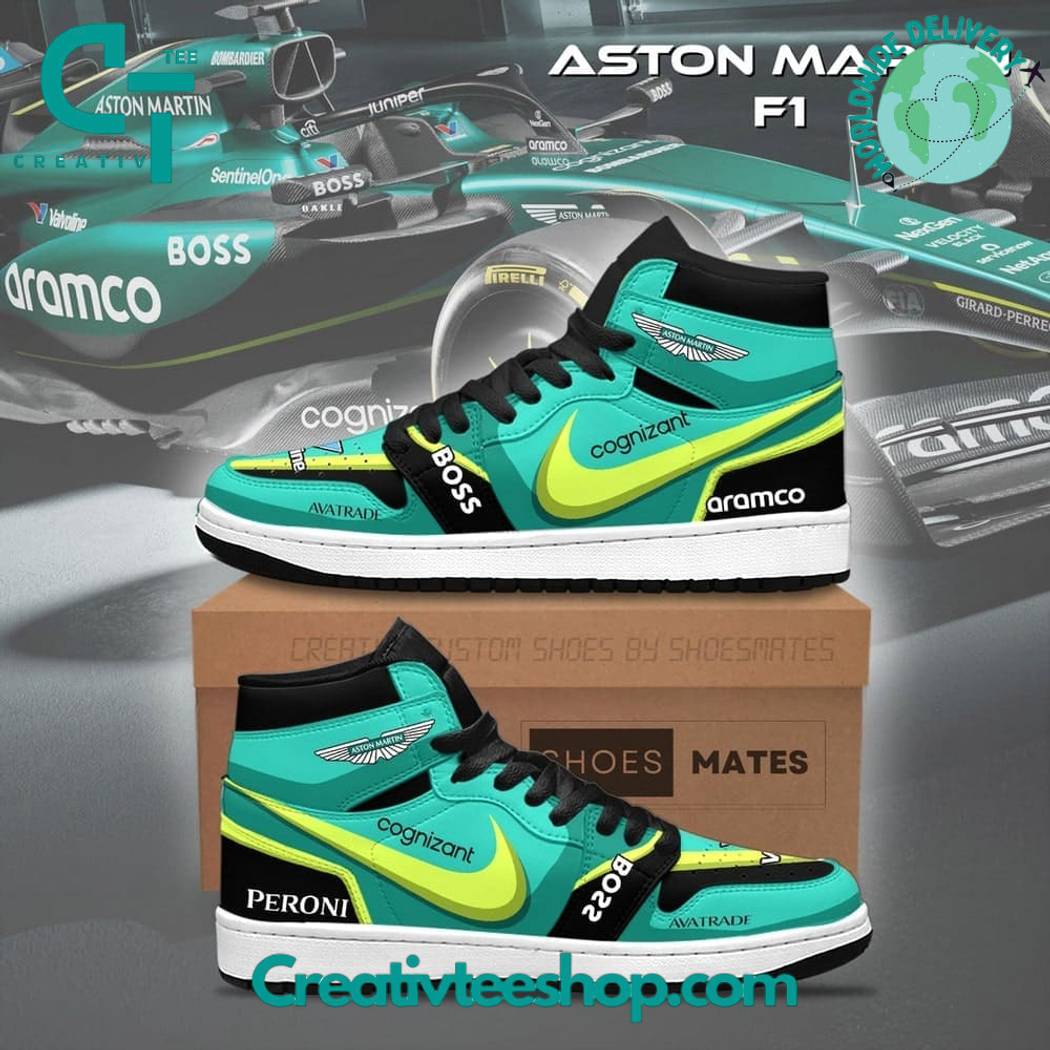 JWFancy Aston Martin F1 AJ1 High Sneakers Shoes For Men And Women