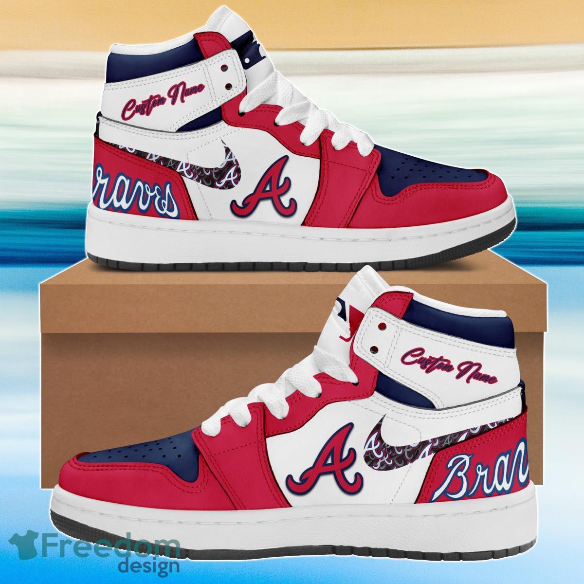 JWFancy Atlanta Braves AJ1 High Sneakers Shoes For Men And Women