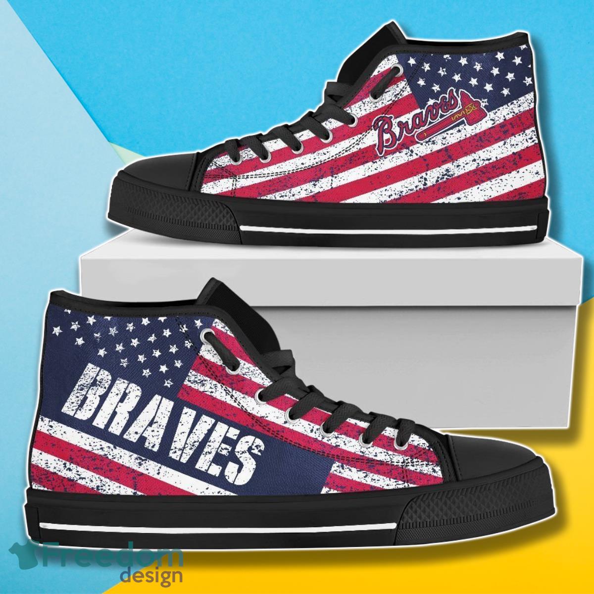 JWFancy Atlanta Braves High Top Canvas Sneakers Shoes For Men And Women