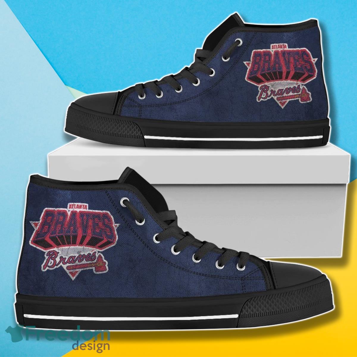 JWFancy Atlanta Braves High Top Canvas Sneakers Shoes For Men And Women