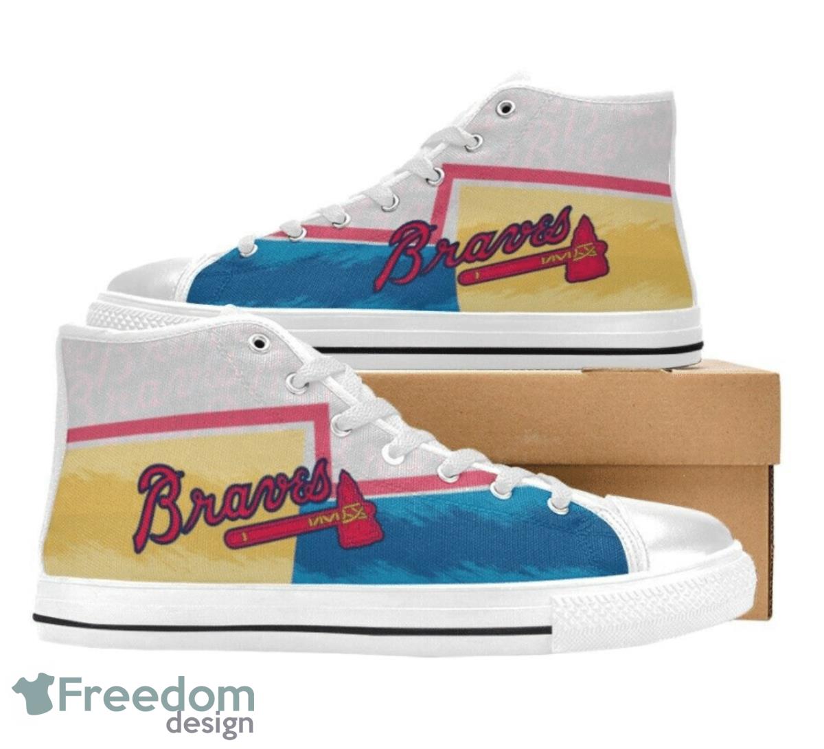 JWFancy Atlanta Braves High Top Canvas Sneakers Shoes For Men And Women