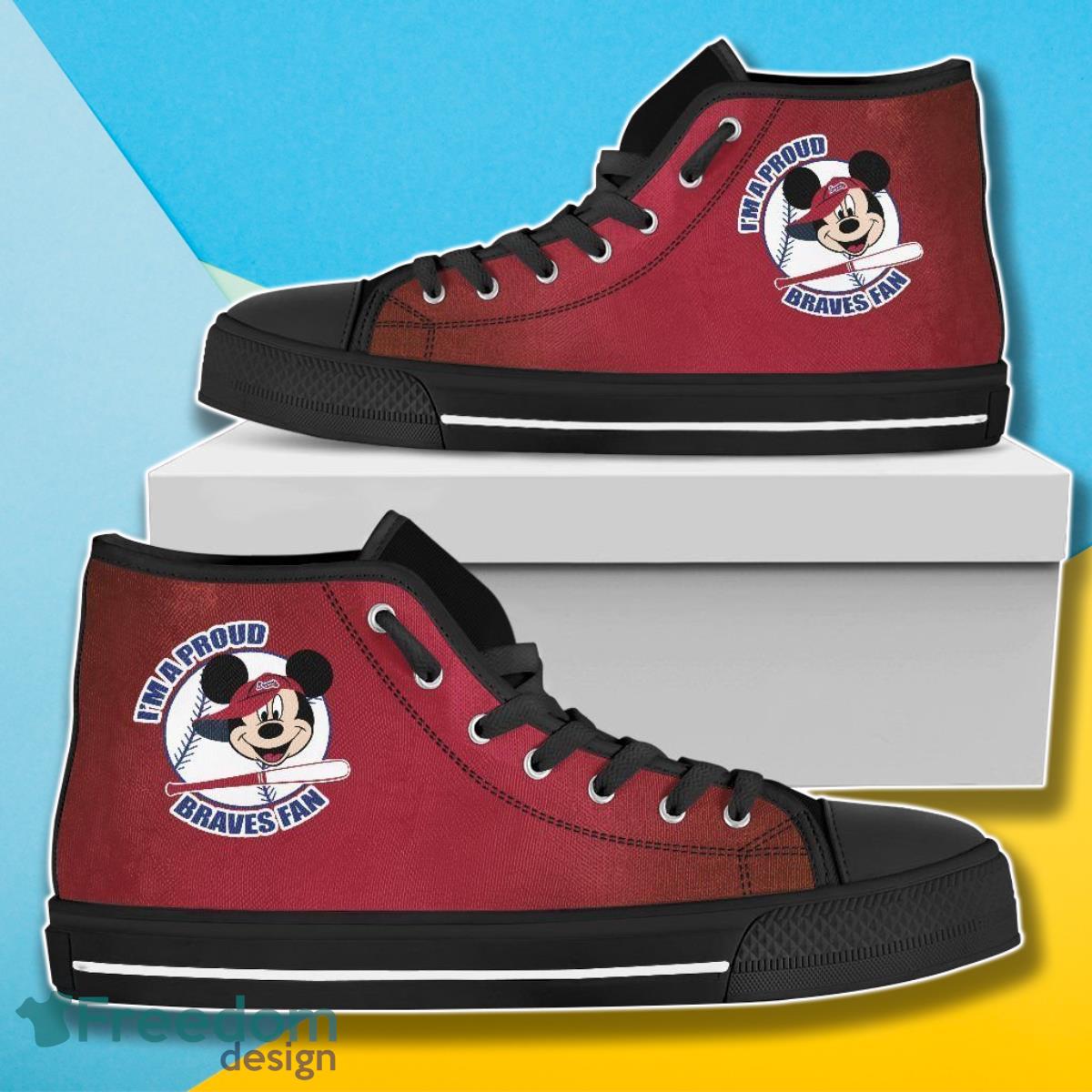 JWFancy Atlanta Braves High Top Canvas Sneakers Shoes For Men And Women
