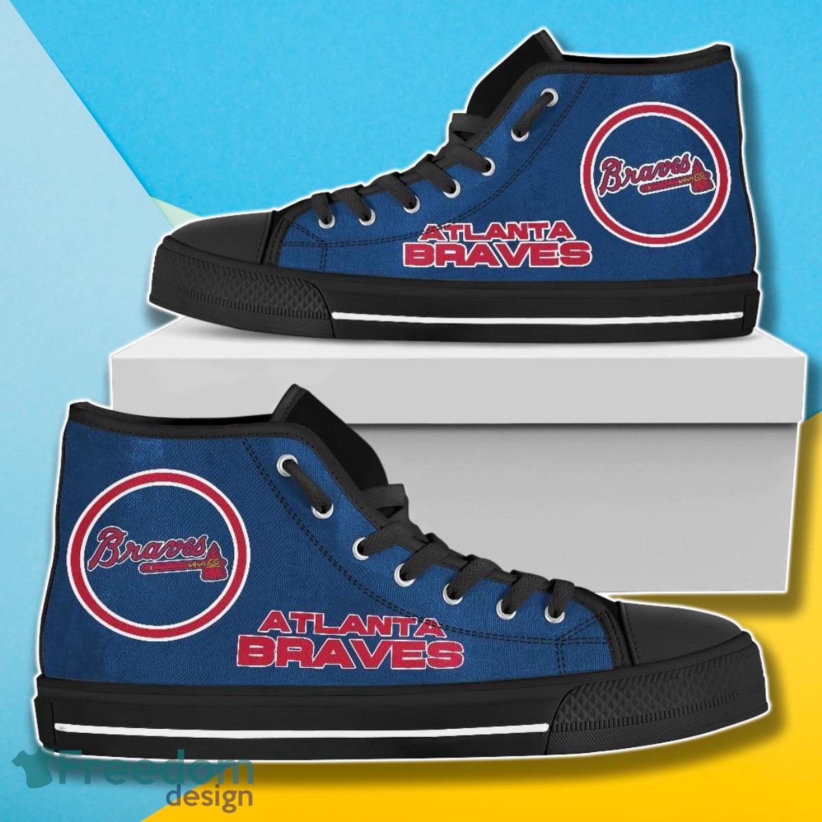 JWFancy Atlanta Braves High Top Canvas Sneakers Shoes For Men And Women