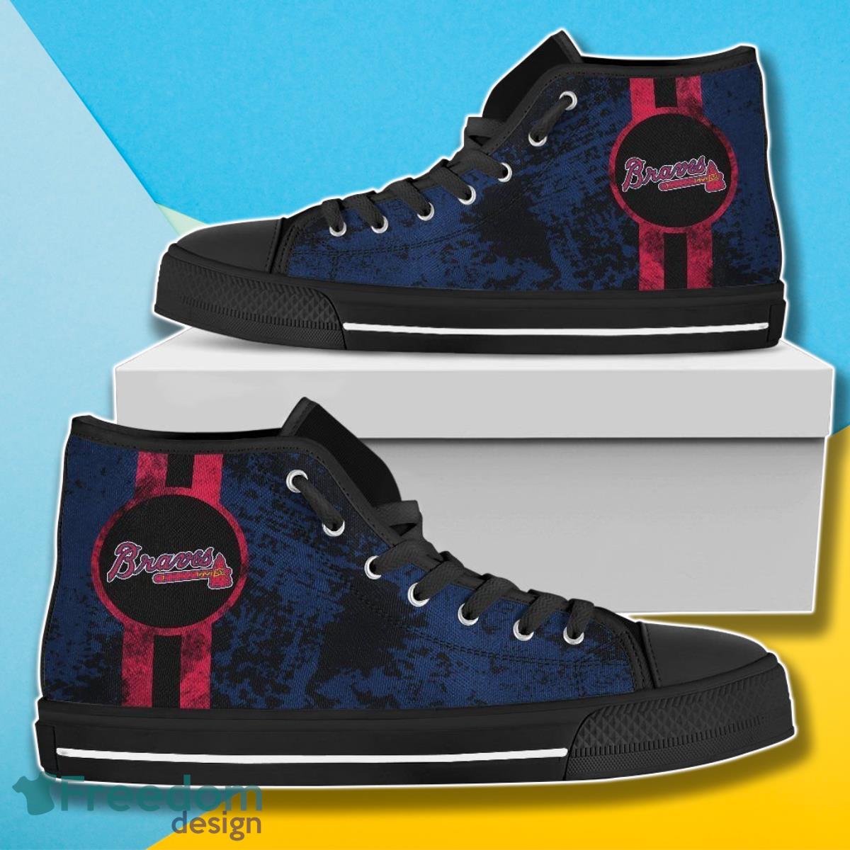 JWFancy Atlanta Braves High Top Canvas Sneakers Shoes For Men And Women