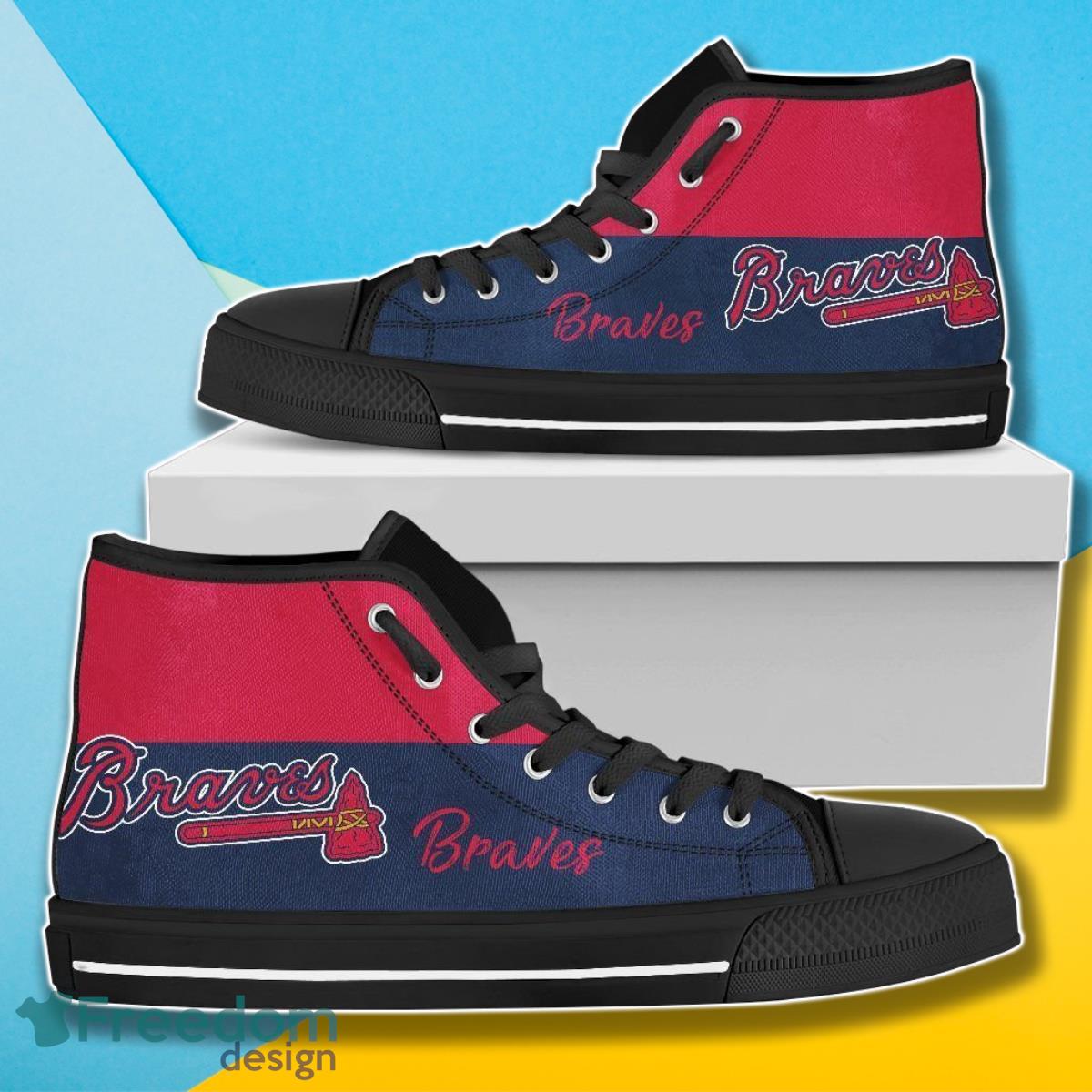 JWFancy Atlanta Braves High Top Canvas Sneakers Shoes For Men And Women