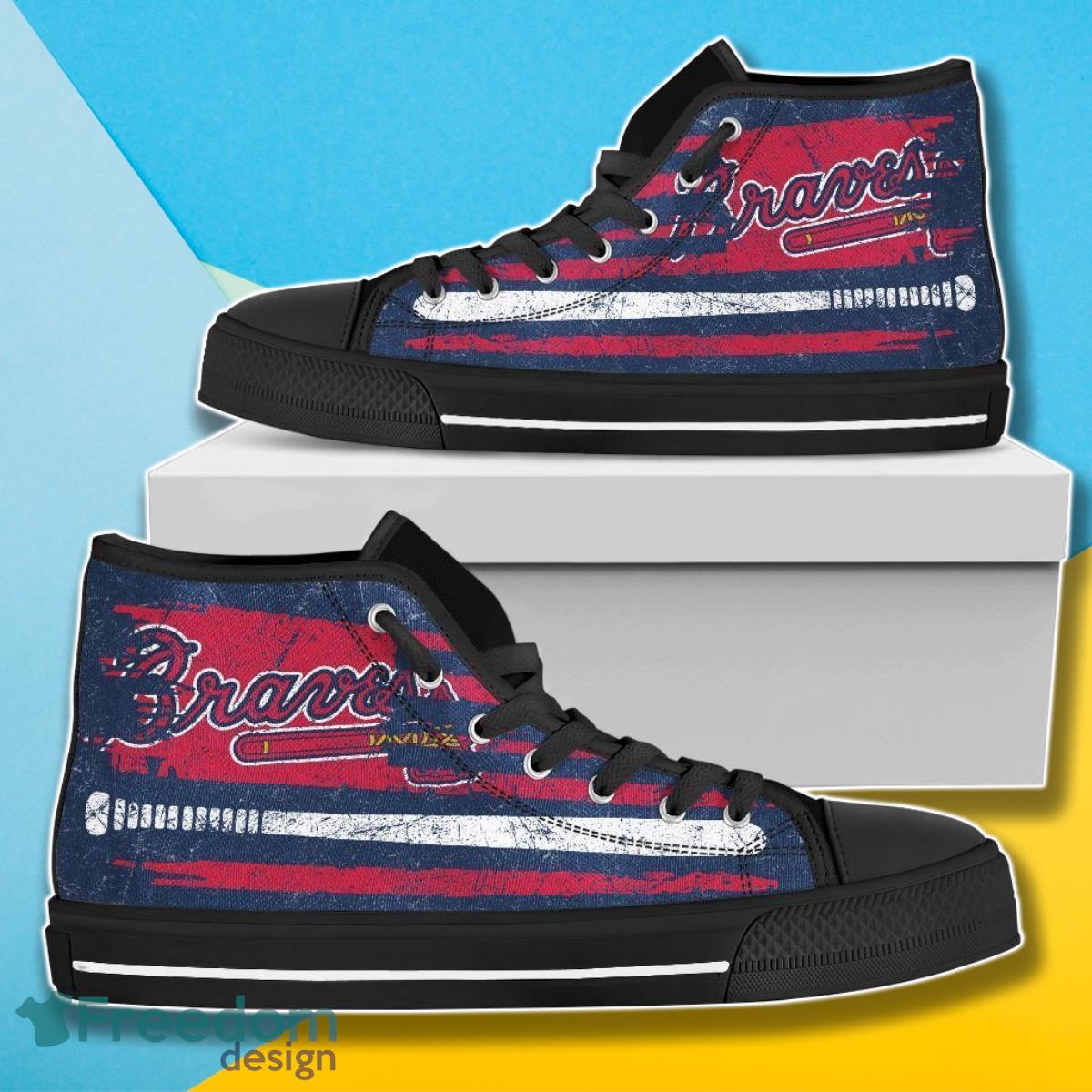 JWFancy Atlanta Braves High Top Canvas Sneakers Shoes For Men And Women
