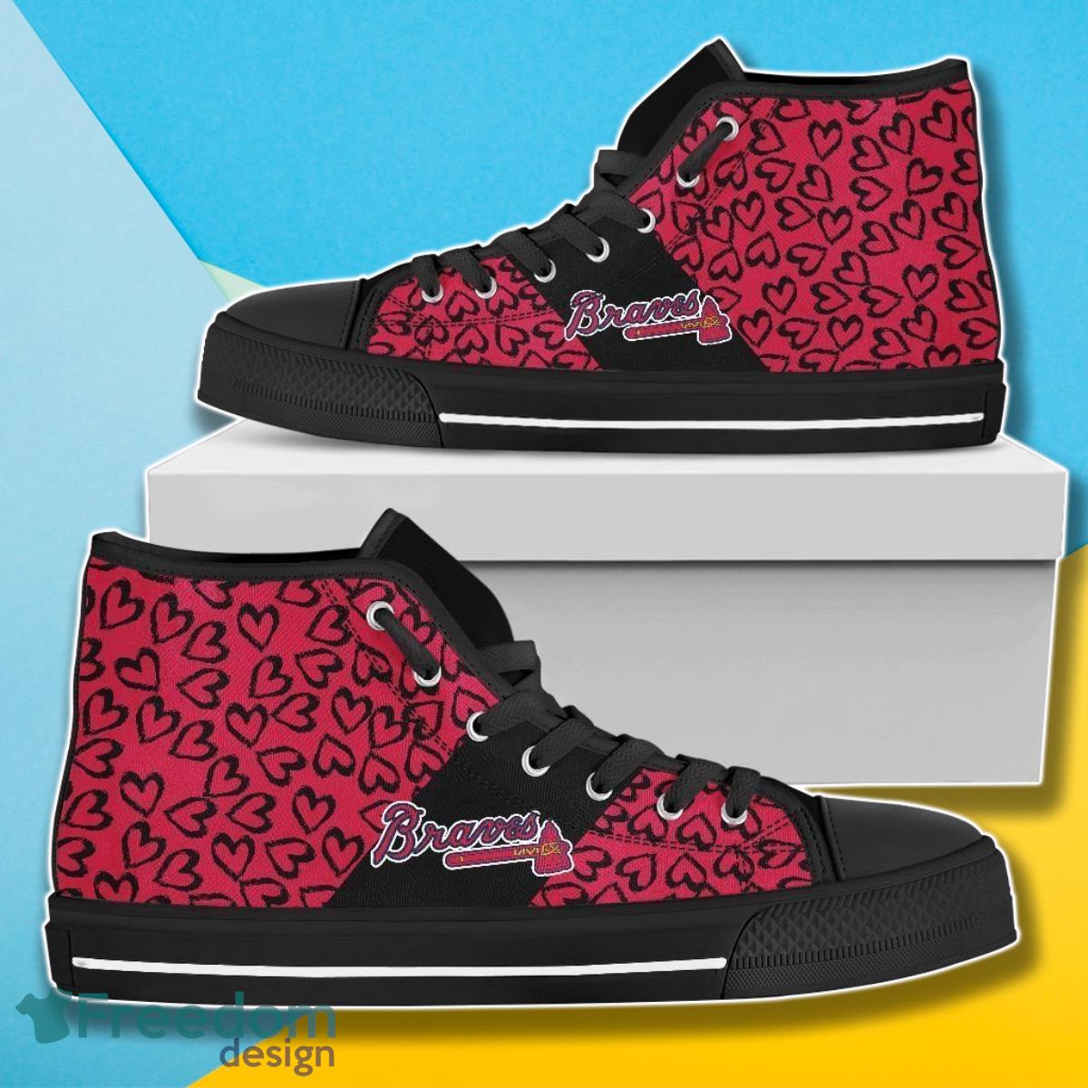 JWFancy Atlanta Braves High Top Canvas Sneakers Shoes For Men And Women