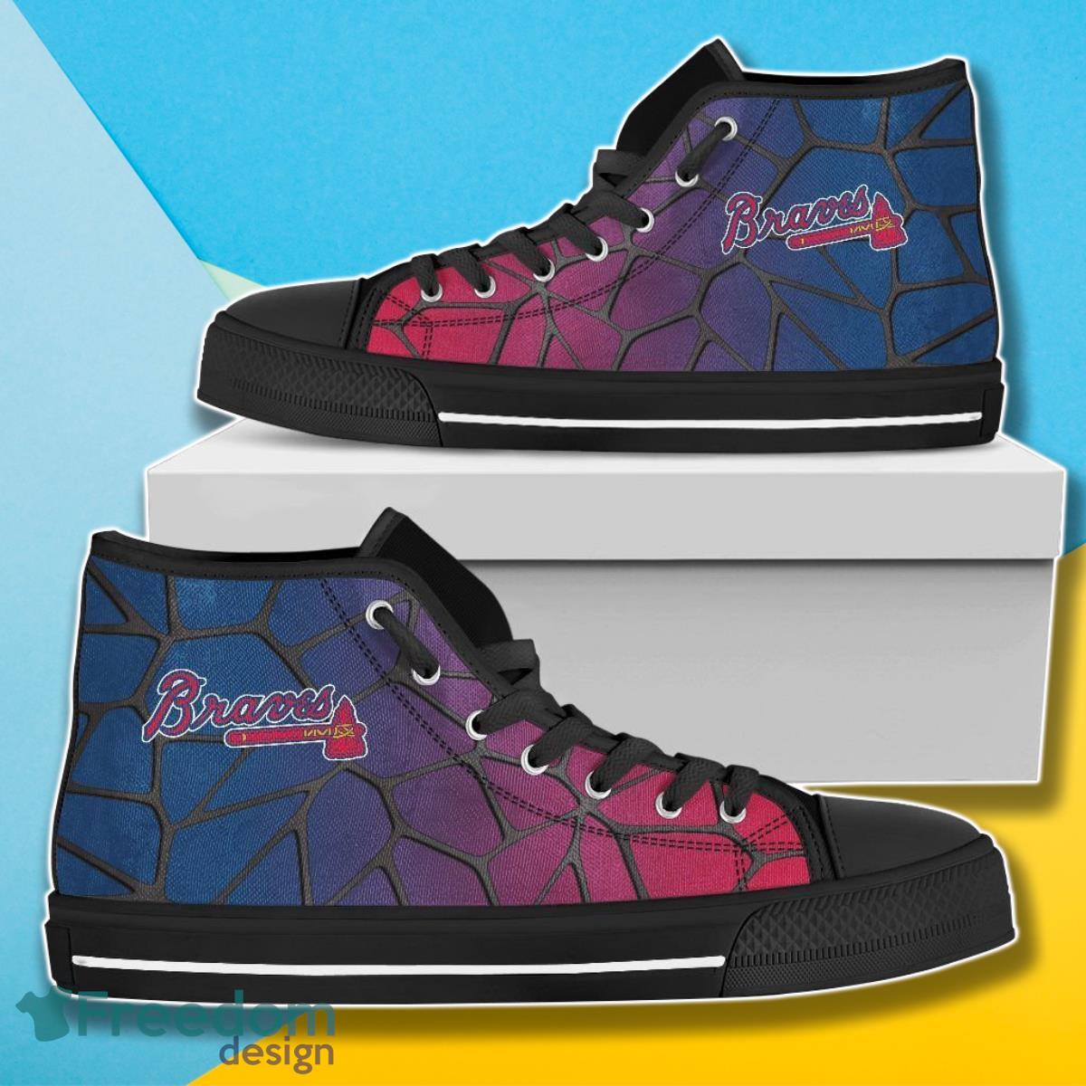 JWFancy Atlanta Braves High Top Canvas Sneakers Shoes For Men And Women