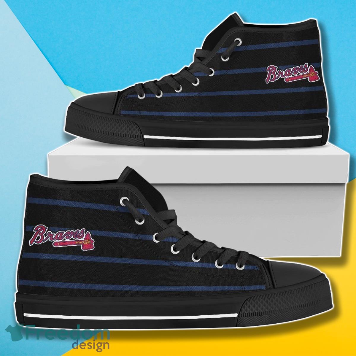 JWFancy Atlanta Braves High Top Canvas Sneakers Shoes For Men And Women