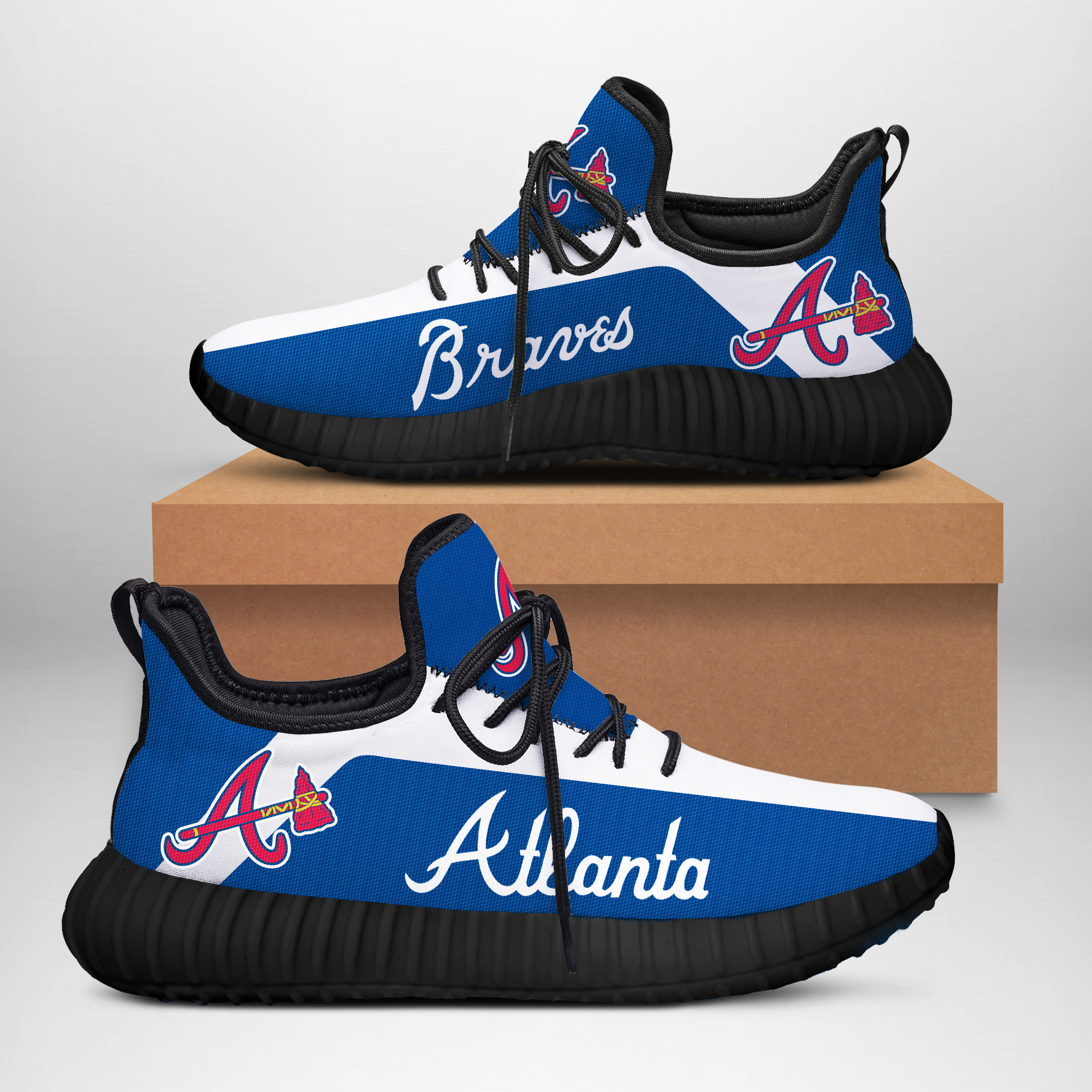 JWFancy Atlanta Braves Reze Sneakers Shoes For Men And Women
