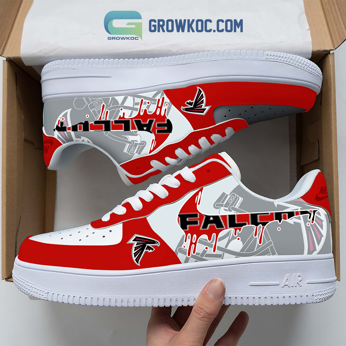 JWFancy Atlanta Falcons Air Low-Top Sneakers Shoes For Men And Women