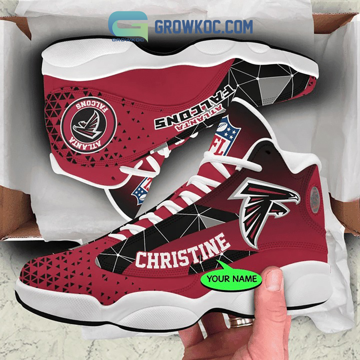 JWFancy Atlanta Falcons AJ13 Sneakers Shoes For Men And Women