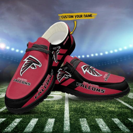 JWFancy Atlanta Falcons Hey Dude Shoes Wally Men's Lace Up Loafers Comfortable For Men And Women