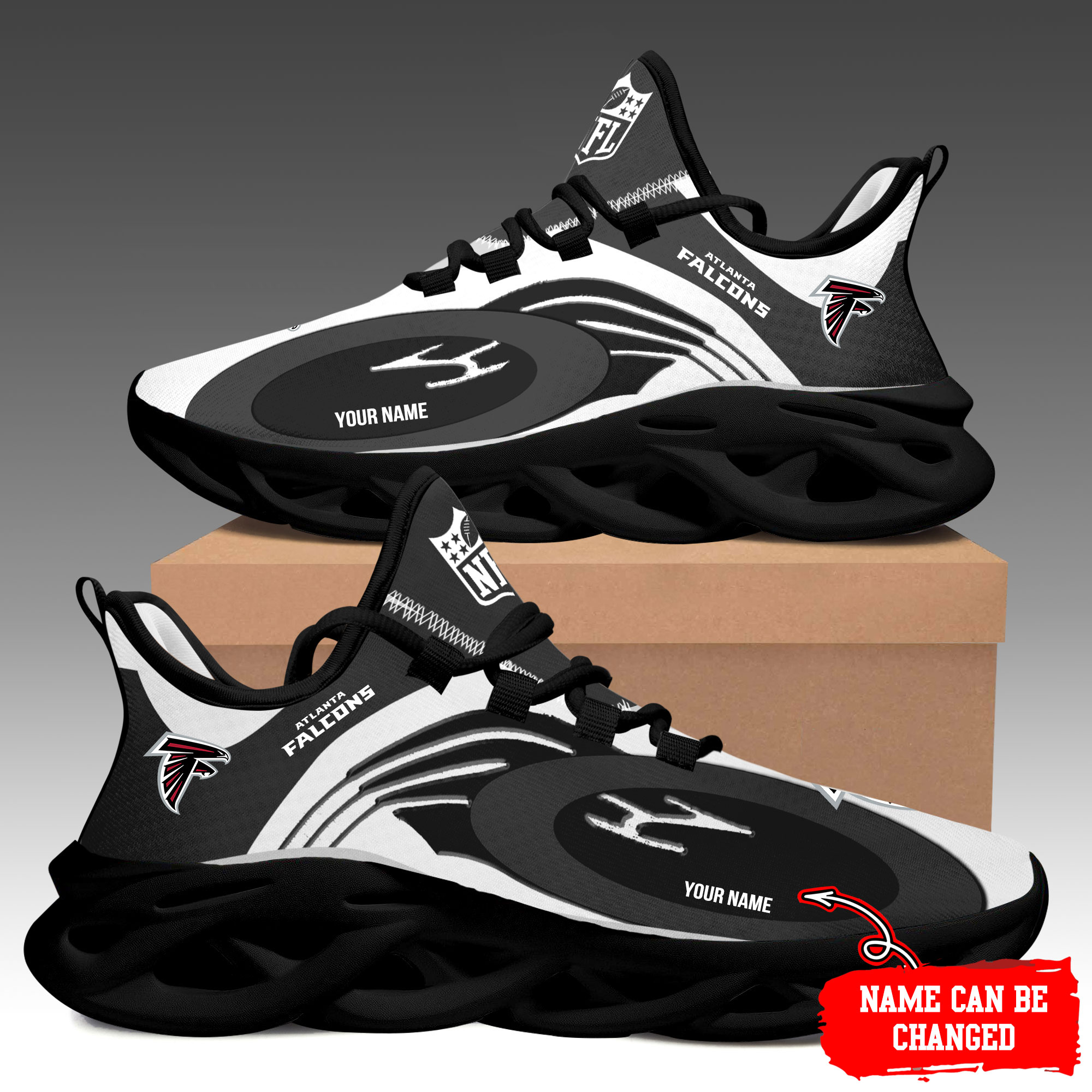 JWFancy Atlanta Falcons Max Soul Shoes Sneakers For Men And Women