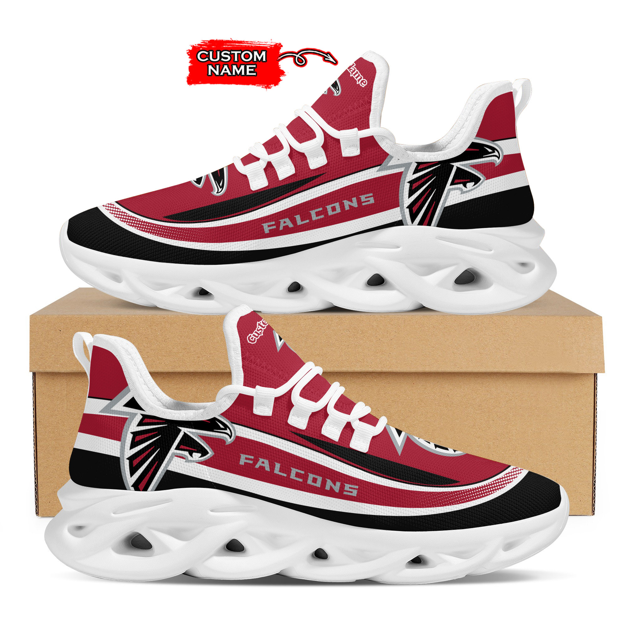 JWFancy Atlanta Falcons Max Soul Shoes Sneakers For Men And Women