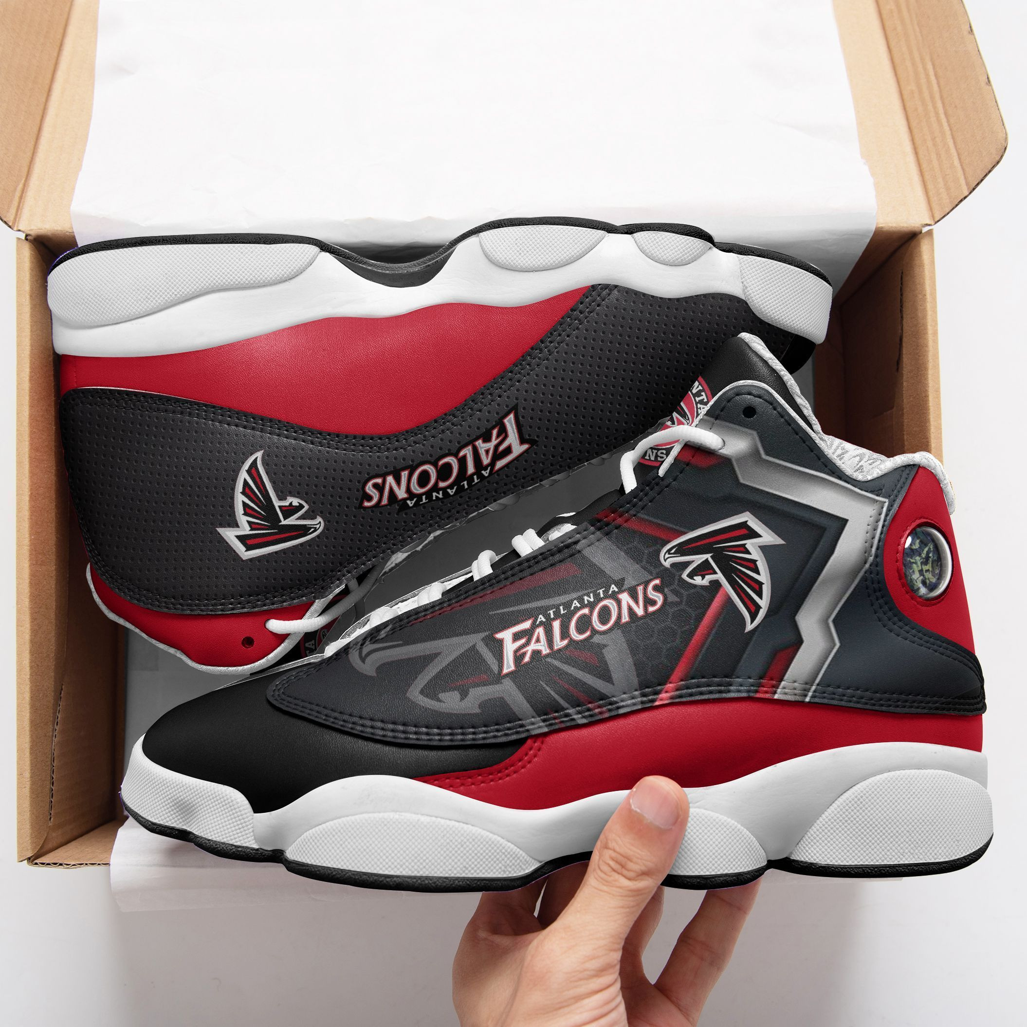 JWFancy Atlanta Falcons NFL AJ13 Sneakers Shoes For Men And Women